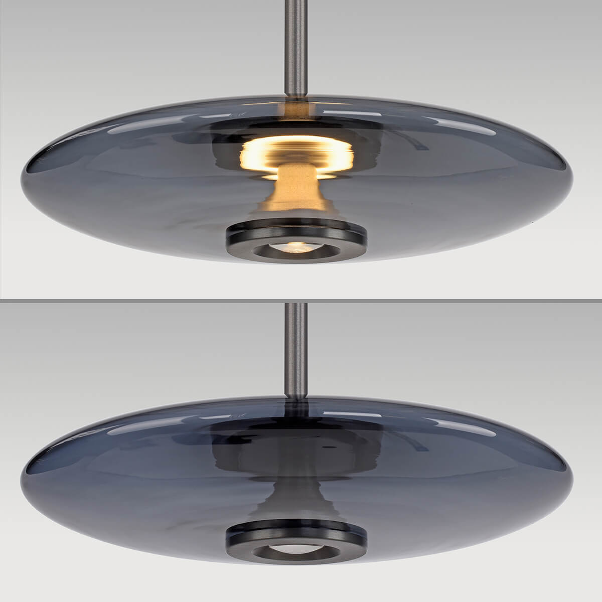 Neuhaus PURE E-Vitrum LED Pendelleuchte, grau, (ON/OFF)