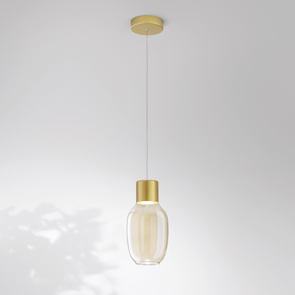 Fabas Luce Lapo LED Pendelleuchte, 1-flg., cognac