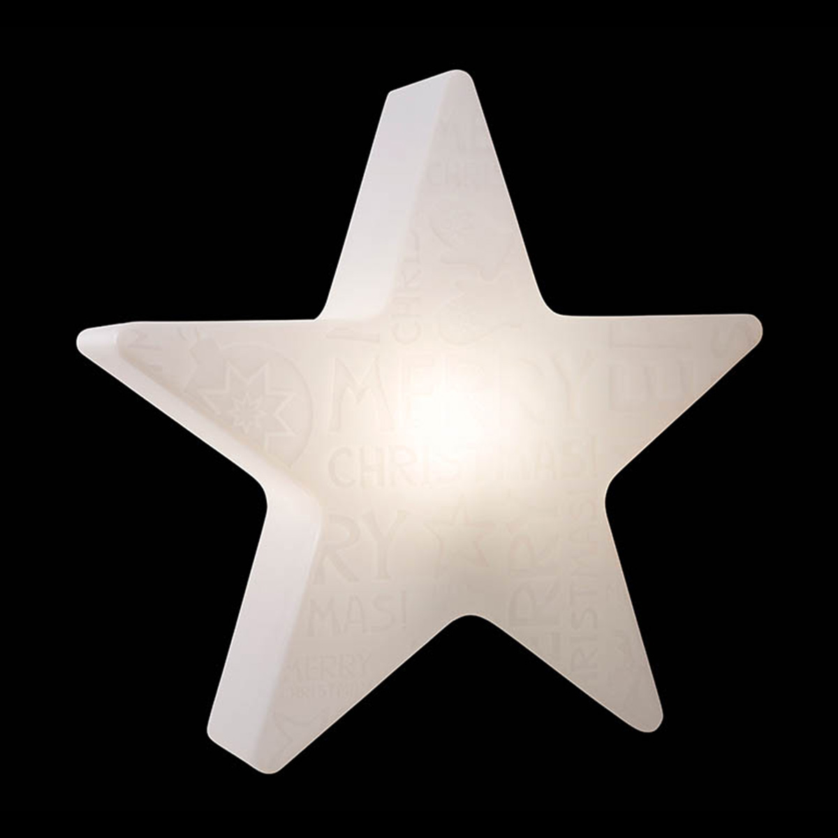 8 seasons design Shining Star Merry Christmas Dekoleuchte, Höhe: 54 cm, weiß