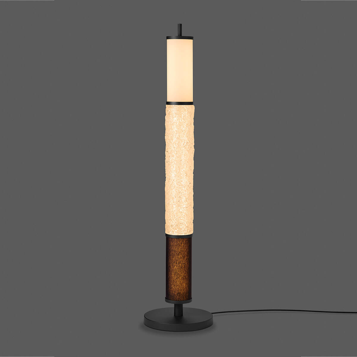 Holtkötter Fidelio LED Stehleuchte, schwarz, 1 x Opalglas matt / 1 x Cristallux / 1 x Chintz: schwarz