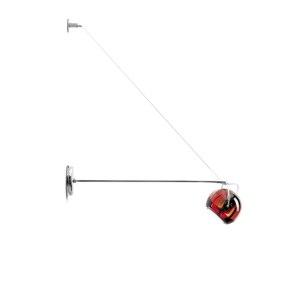 Fabbian Beluga Colour Wandleuchte, rot (Produktansicht)