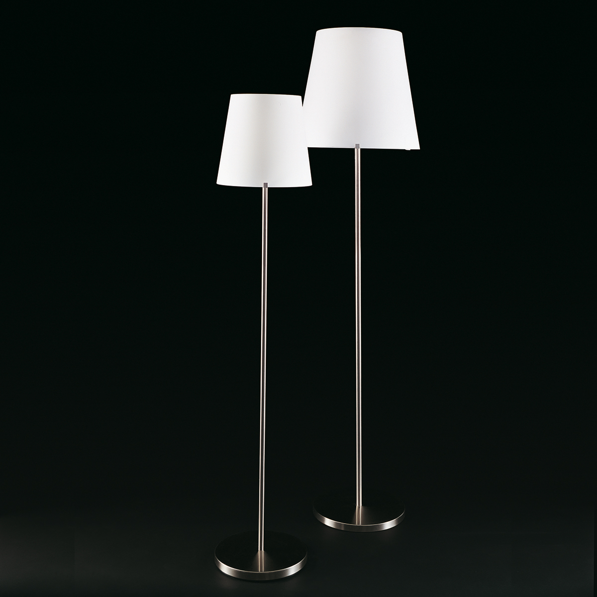 Fontana Arte 3247 Stehleuchte, Höhe: 150 cm und Höhe: 180 cm, Nickel