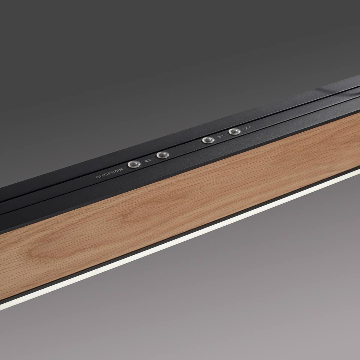 Neuhaus PURE PURE Moto-Rise LED Pendelleuchte mit e-SLIDE, e-LIFT und CCT, oak / black pearl (schwarz / Eiche natur)