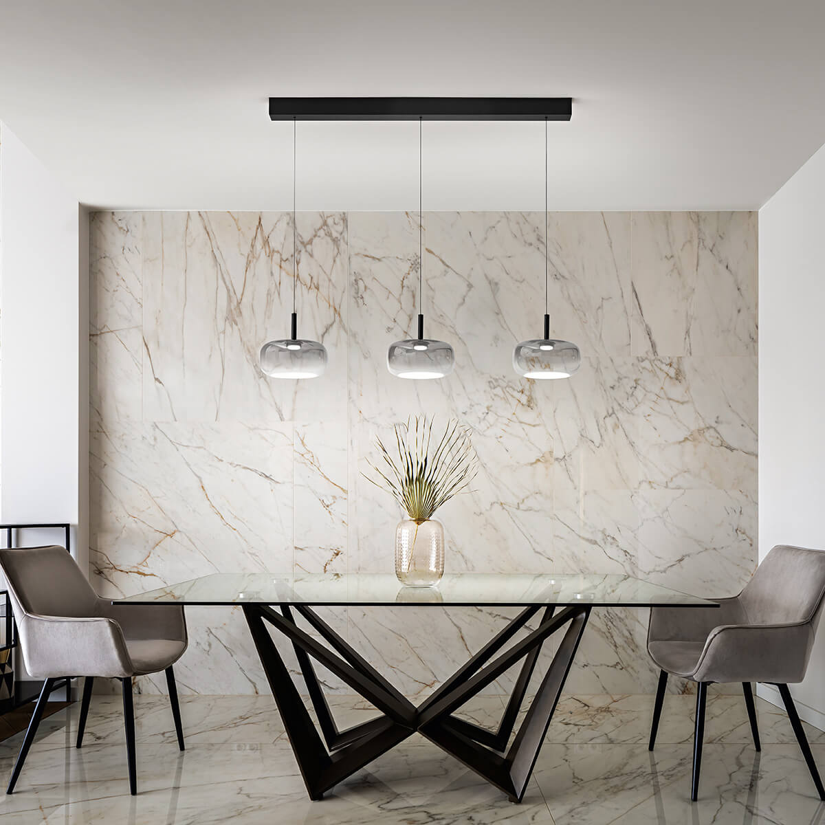 Devero LED Pendelleuchte, 3-flg.