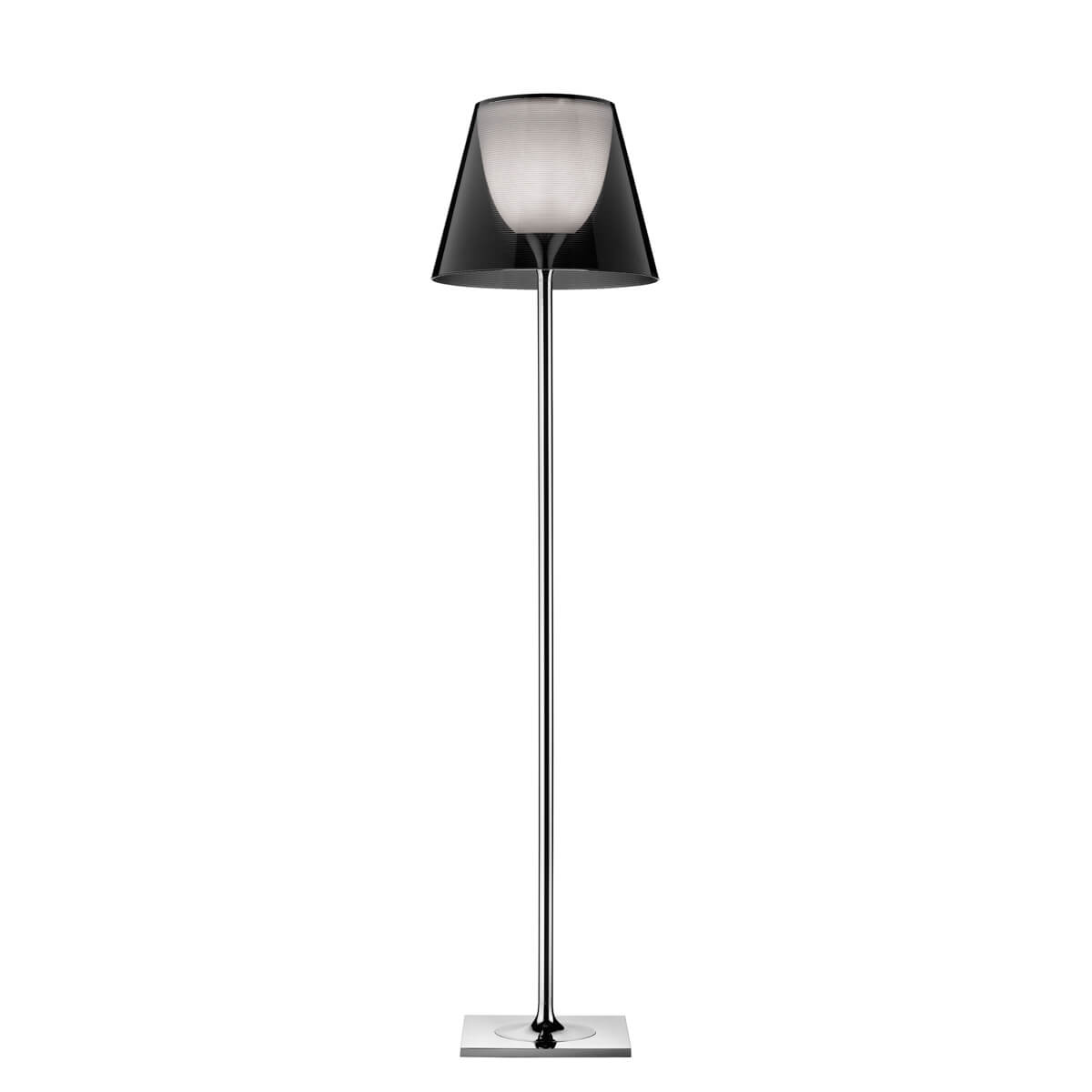 Flos KTribe F Stehleuchte, F2, Höhe: 162 cm, fumée (eingeschaltet)