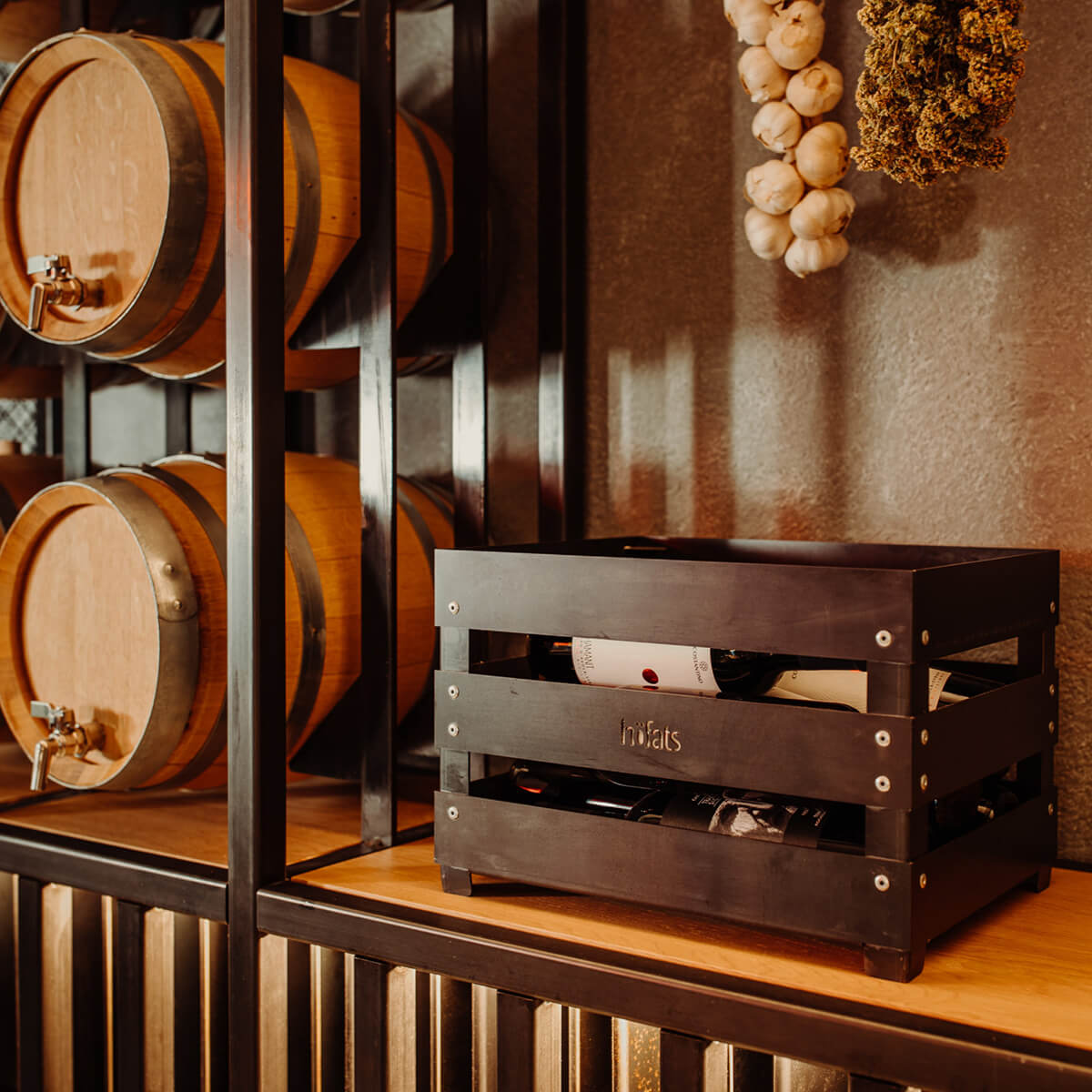 Höfats Crate Feuerkorb, Grill & Hocker, Corten-Stahl