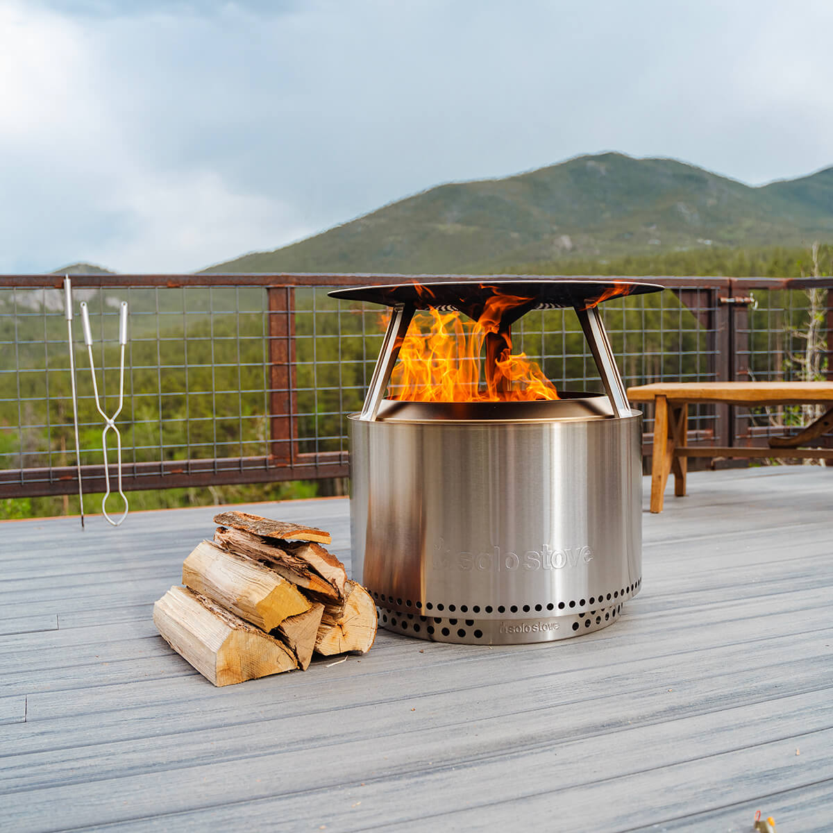 Solo Stove Yukon Wärmeverteiler, Edelstahl, mit der Yukon 2.0 Feuerschale (separat erhältlich)