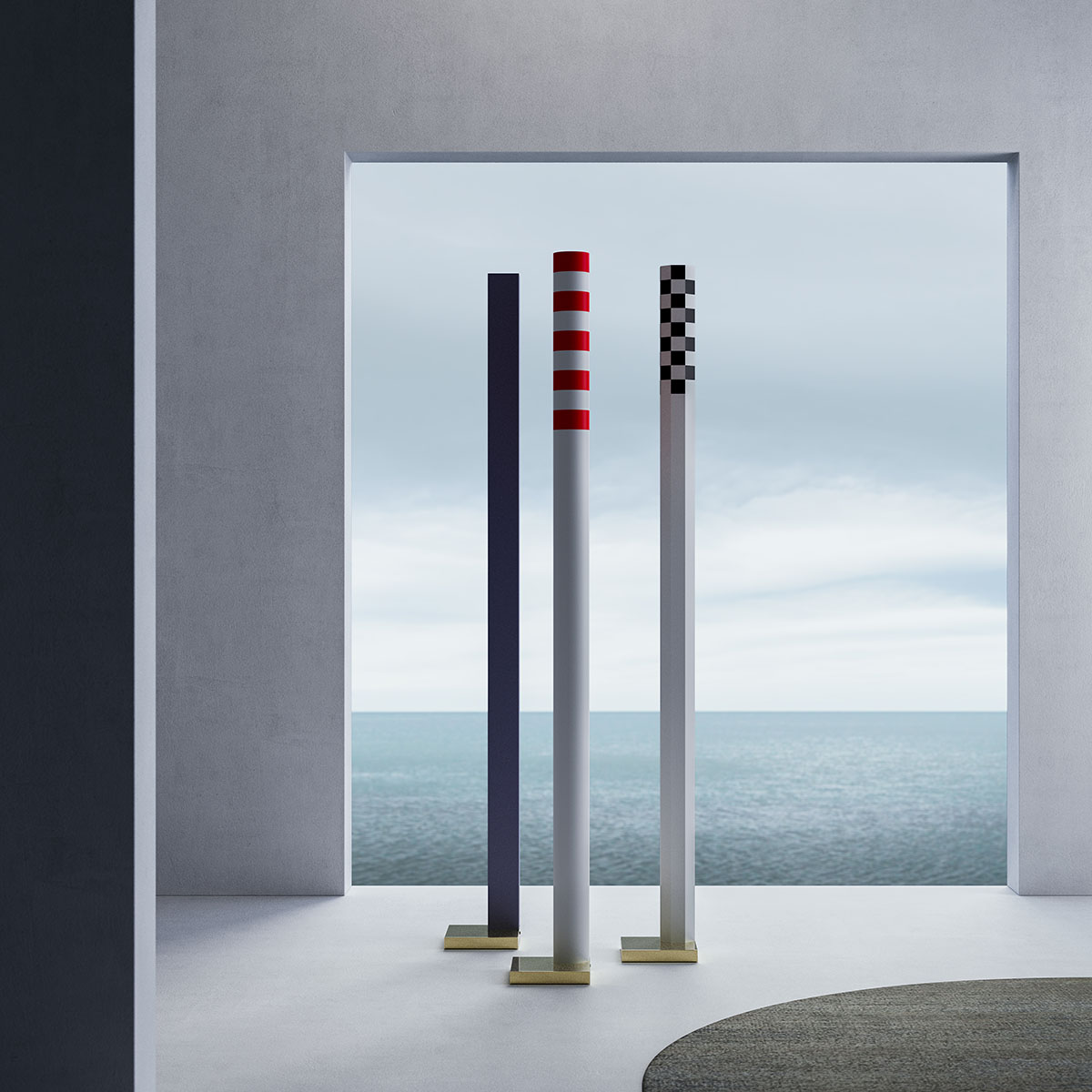 Rotaliana Ciminiere D'italia F1, F2 und F3 LED Stehleuchte