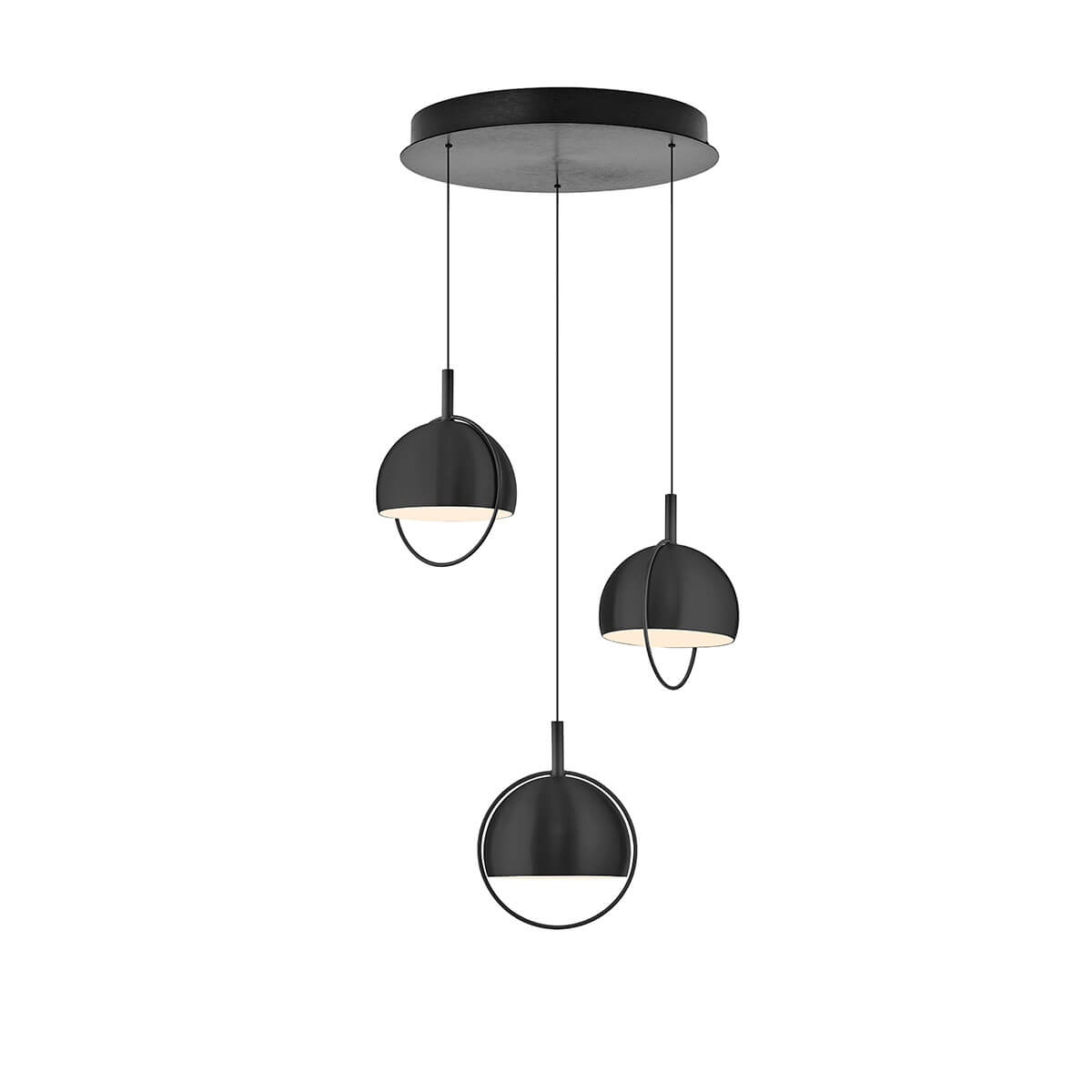 Hoop LED Pendelleuchte, 3-flg., mit Rondell