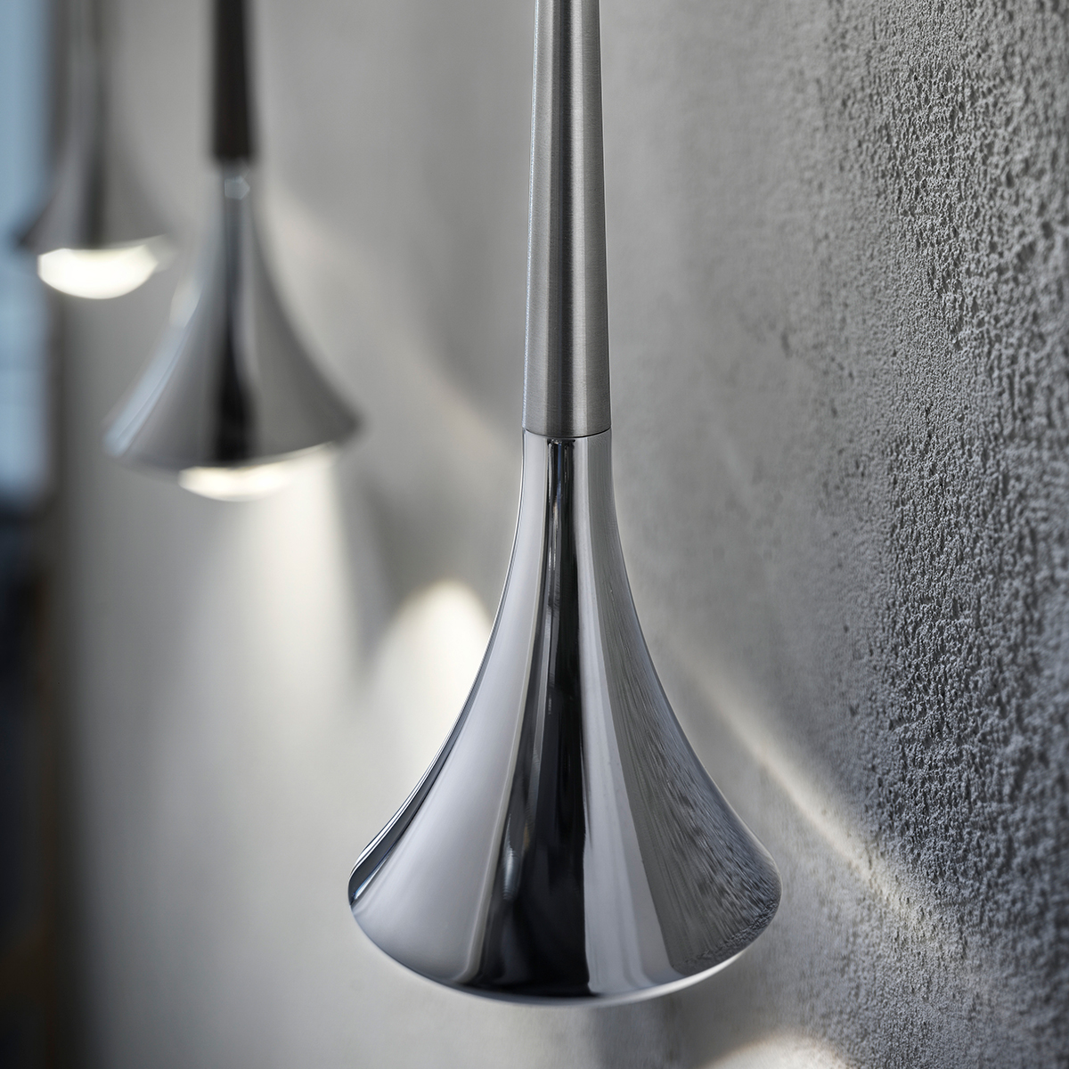 Lodes Rain LED Pendelleuchte, Chrom, Detail