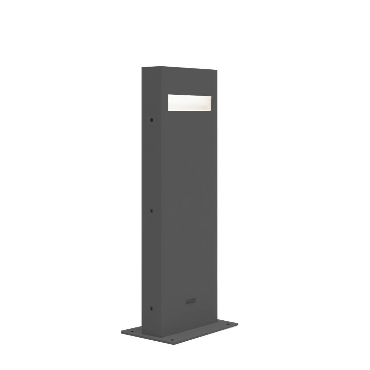 Artemide Outdoor Nuda LED Pollerleuchte, zweiseitiger Lichtaustritt, Höhe: 50 cm, anthrazitgrau