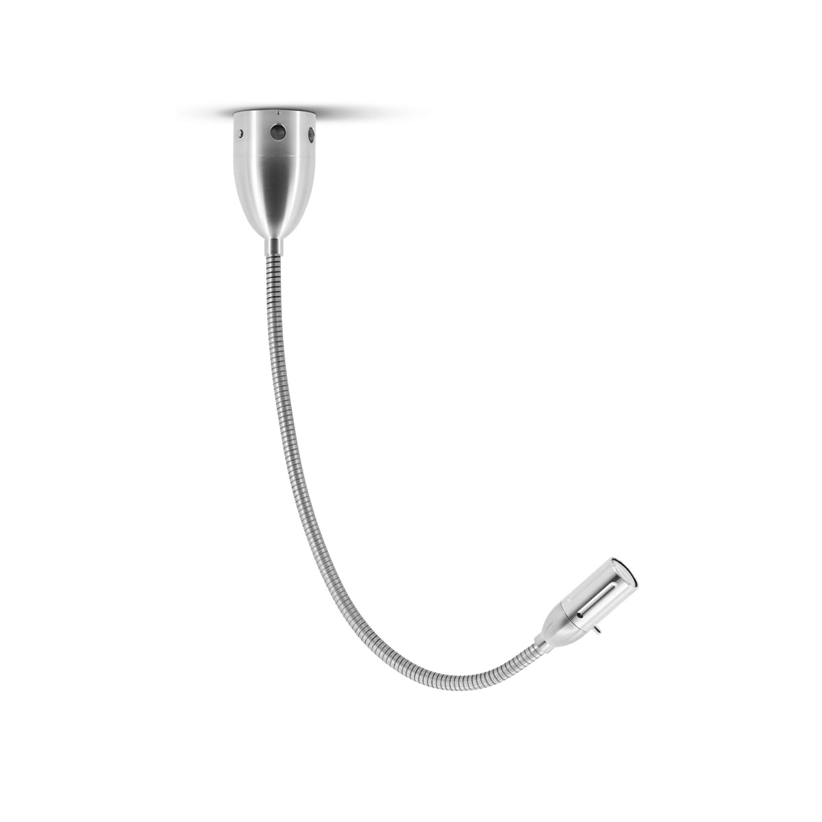 Less'n'more Zeus LED Wand- / Deckenleuchte, Flexwelle: lang, Textil: Aluminium