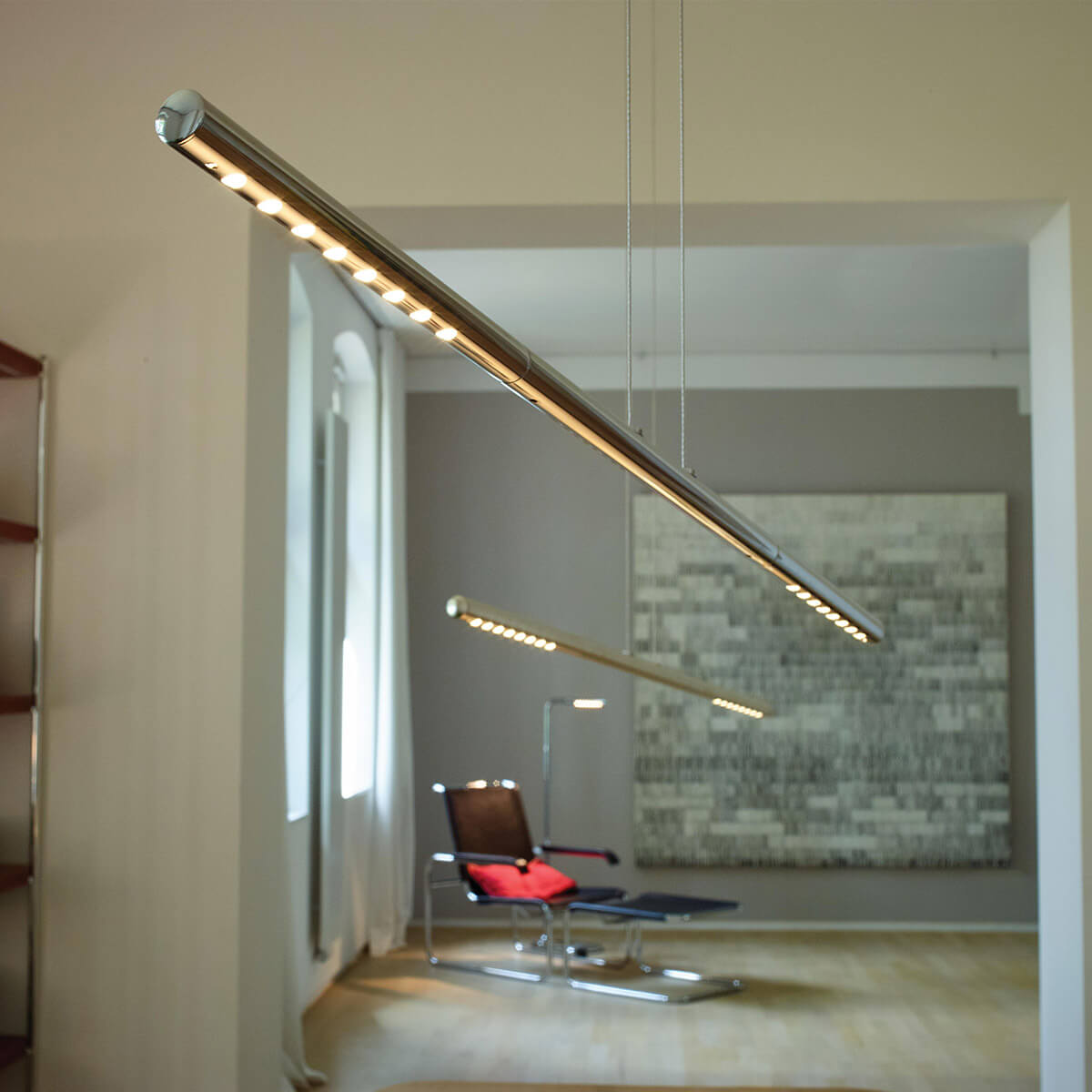 Tecnolumen Lum 85 LED Pendelleuchte, Rauchchrom