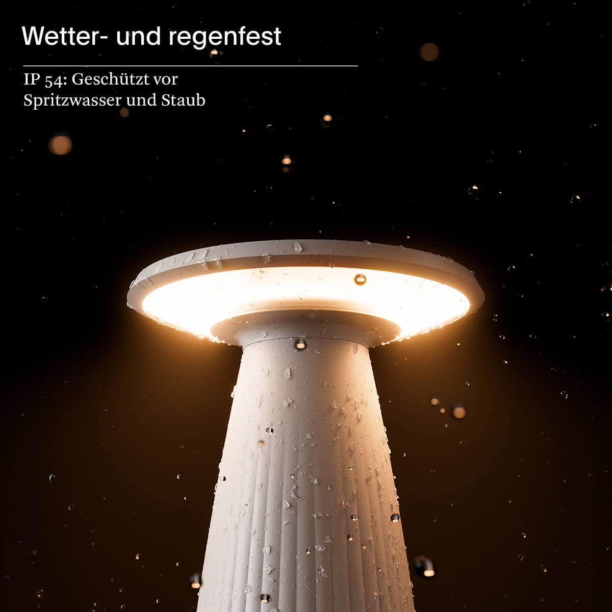 Sigor Nuflair LED Akkuleuchte & Vase, schneeweiß