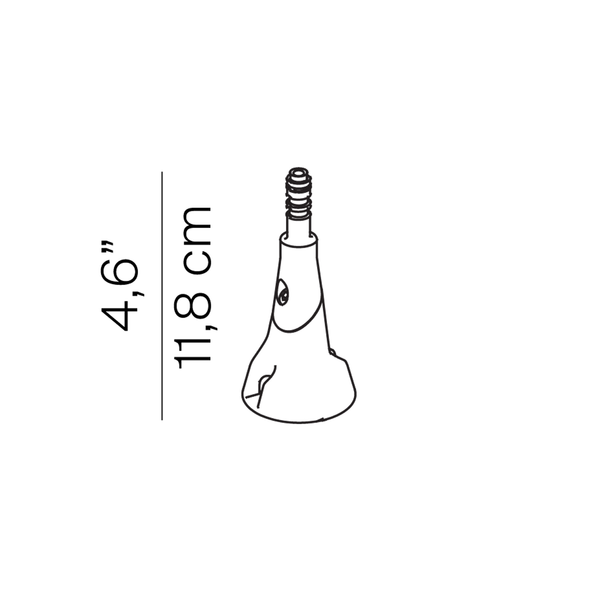 Luceplan Fortebraccio Parete mit Schalter, Universalanschluss