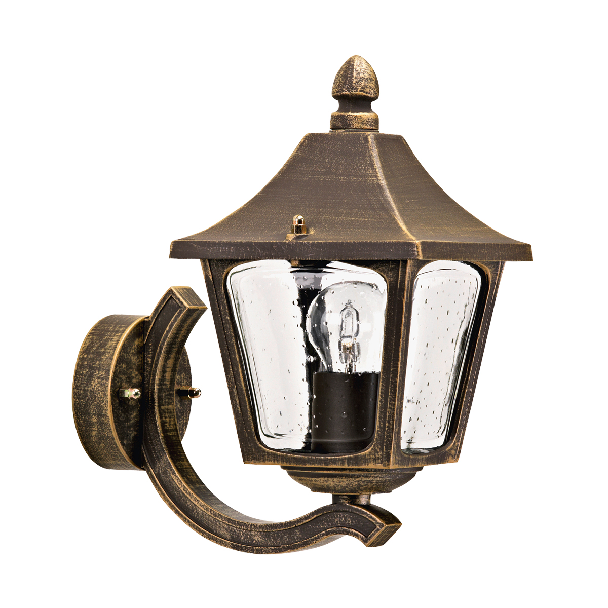 Albert Leuchten 1820 Außenwandleuchte, braun-messing