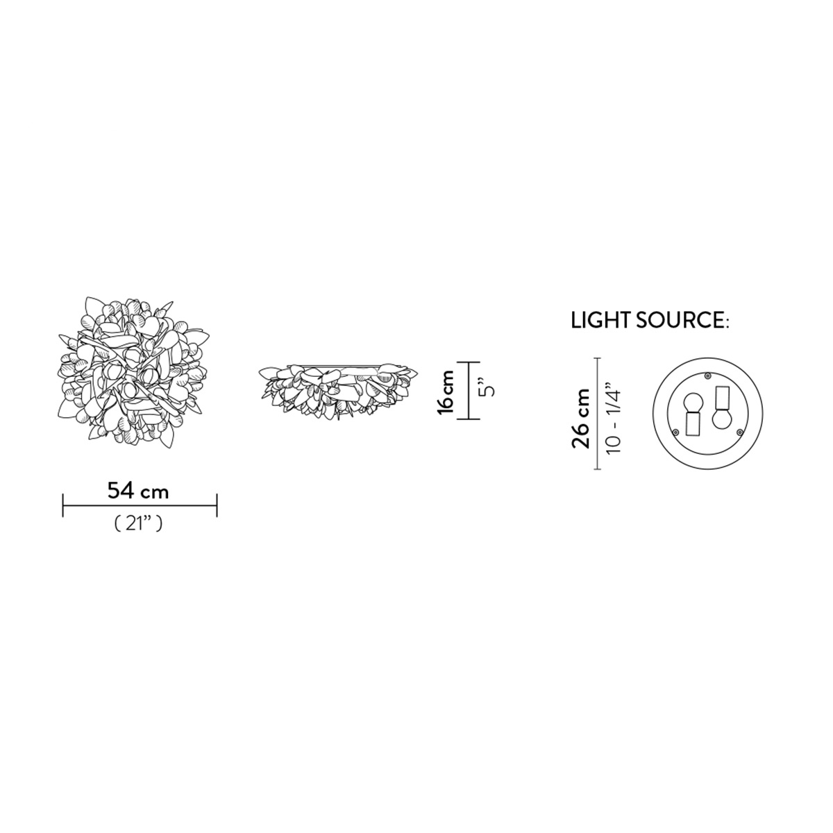 Slamp Veli Foliage Ceiling / Wall Medium