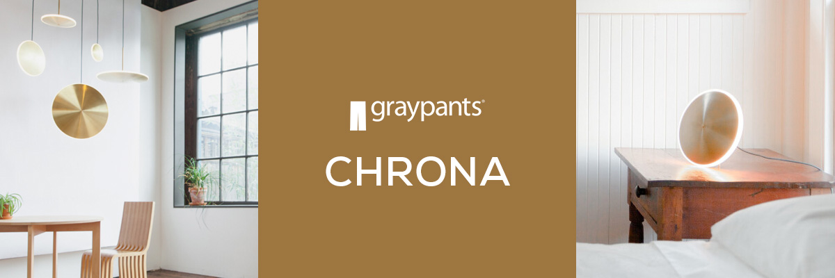 Graypants Chrona Leuchten als Pendelleuchten und Tischleuchte mit schwebendem Lichtdiskus