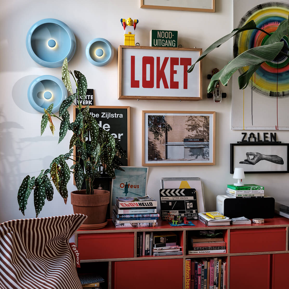 Fatboy Oloha Trio LED Akkuleuchte & Schale, Jet blue (hellblau)