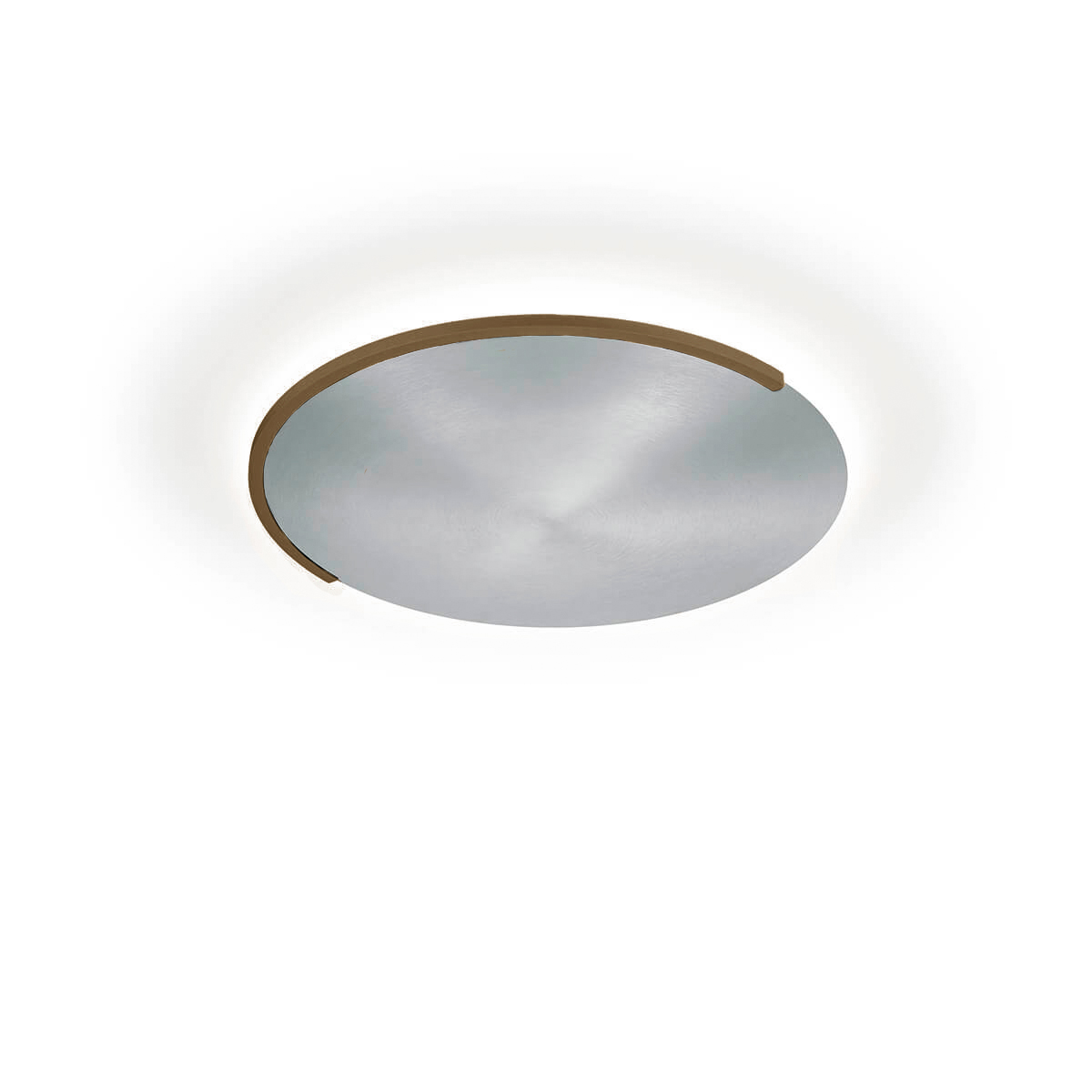 Knapstein Astra-40 LED Wand- / Deckenleuchte, mattnickel / Bronze metallic