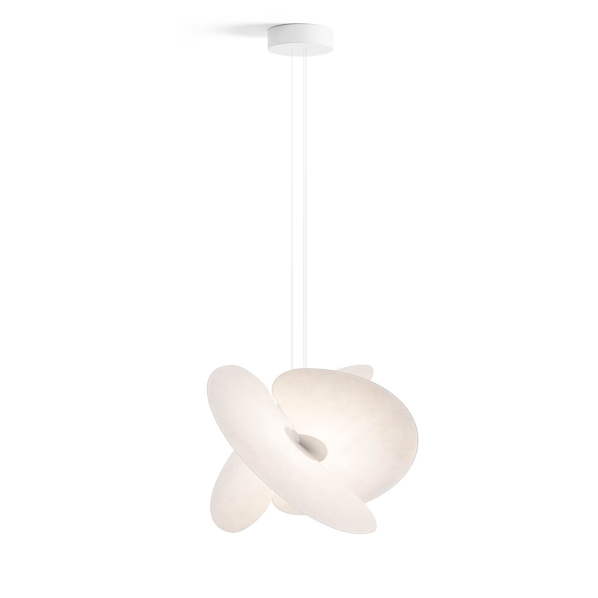 Luveplan Levante LED Sospensione, Ø: 62 cm, weiß matt