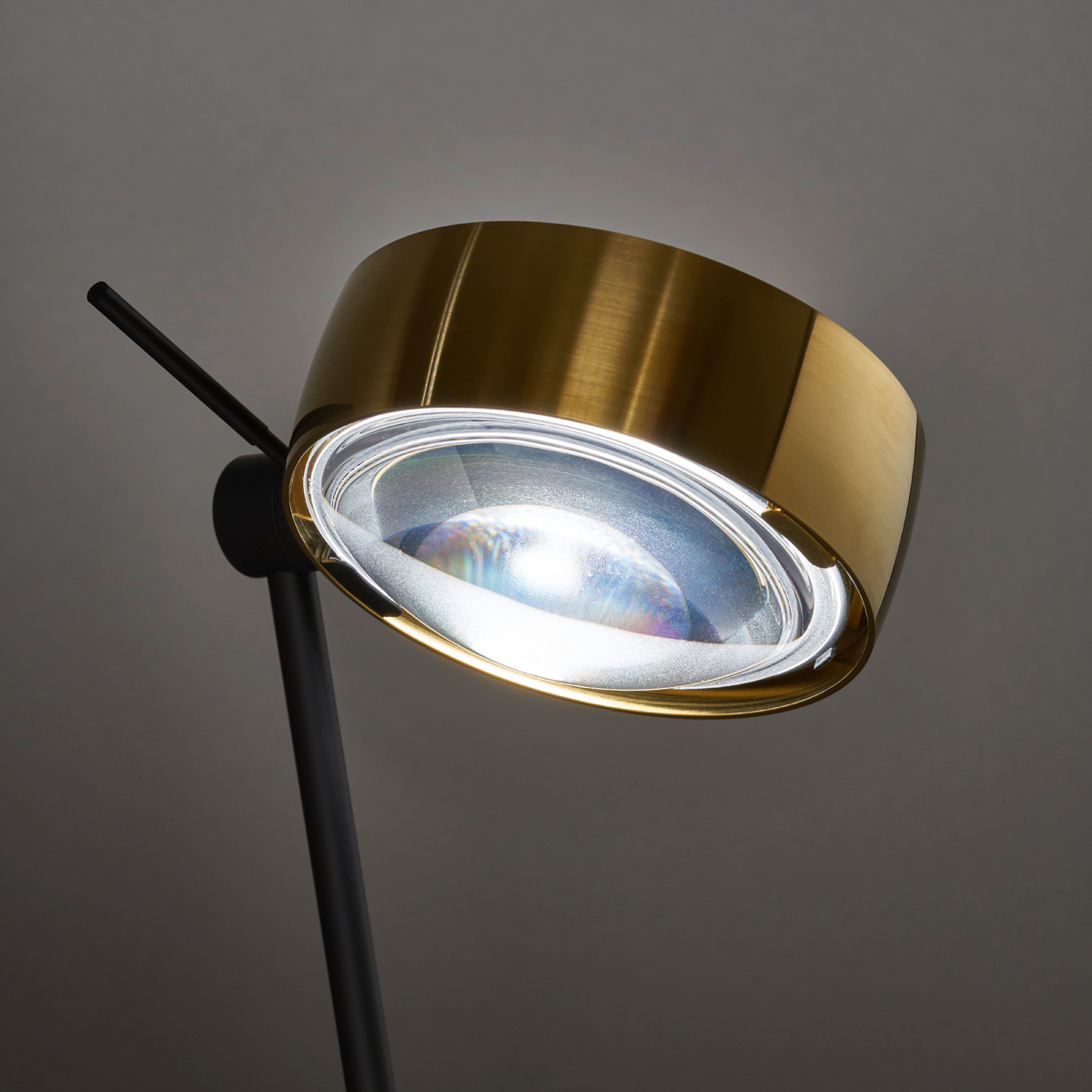 Occhio Sento E lettura LED Leseleuchte, 160 cm, 2700 K, Bronze / schwarz matt