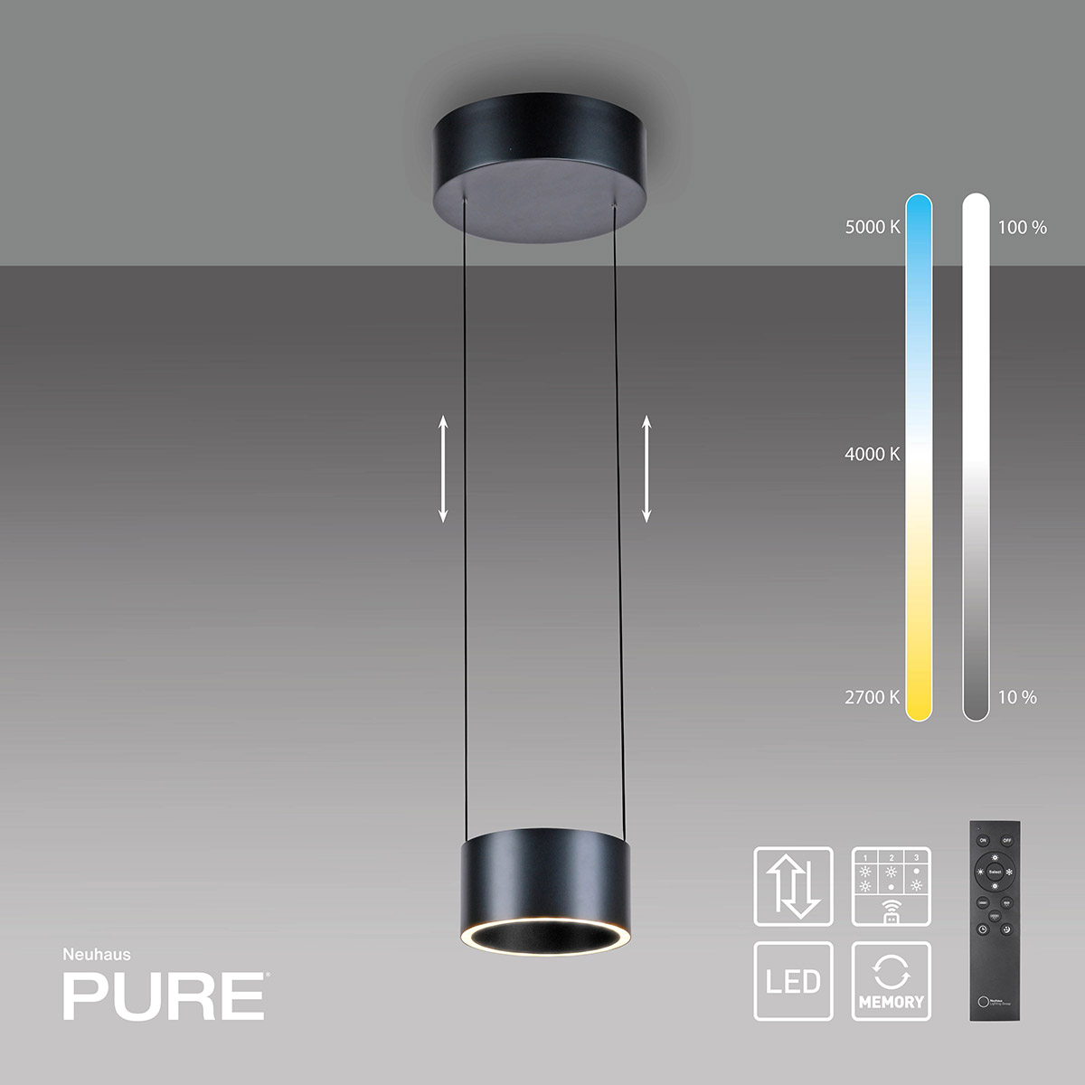 PURE Clipse LED Pendelleuchte mit CCT