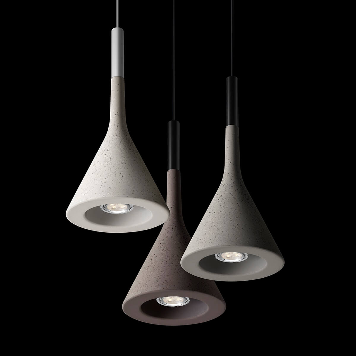 Foscarini Aplomb Sospensione, bianco (weiß), marrone (braun) und grigio (grau)