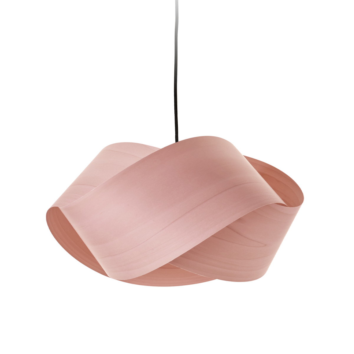 LZF Lamps Nut Pendelleuchte, Kabel: schwarz, hellrosa
