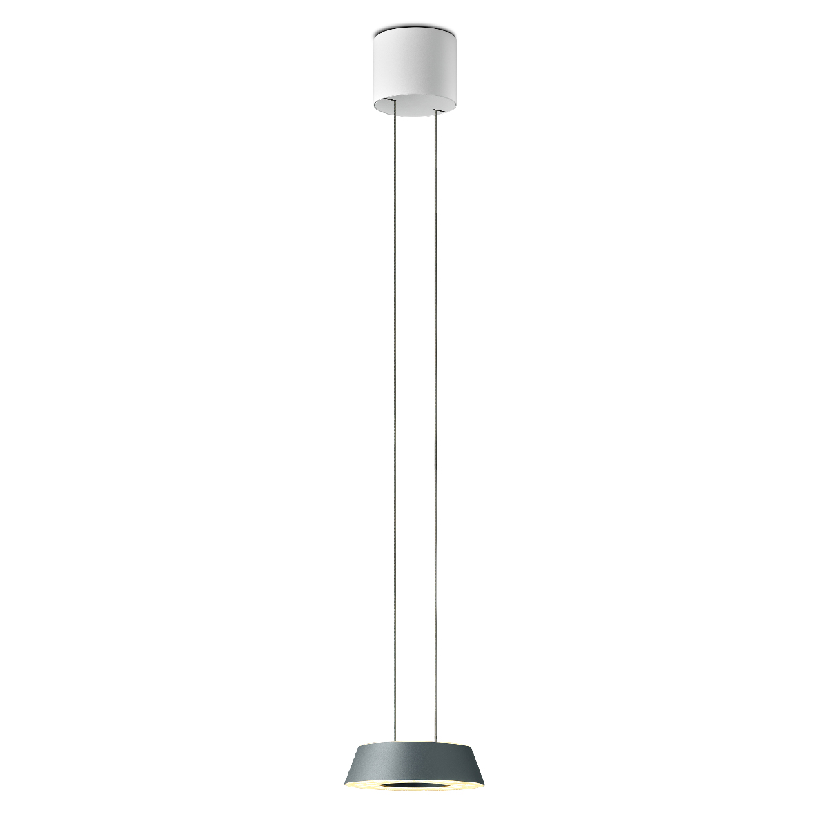 Oligo Glance LED Pendelleuchte, unsichtbare Höhenverstellung, grau matt