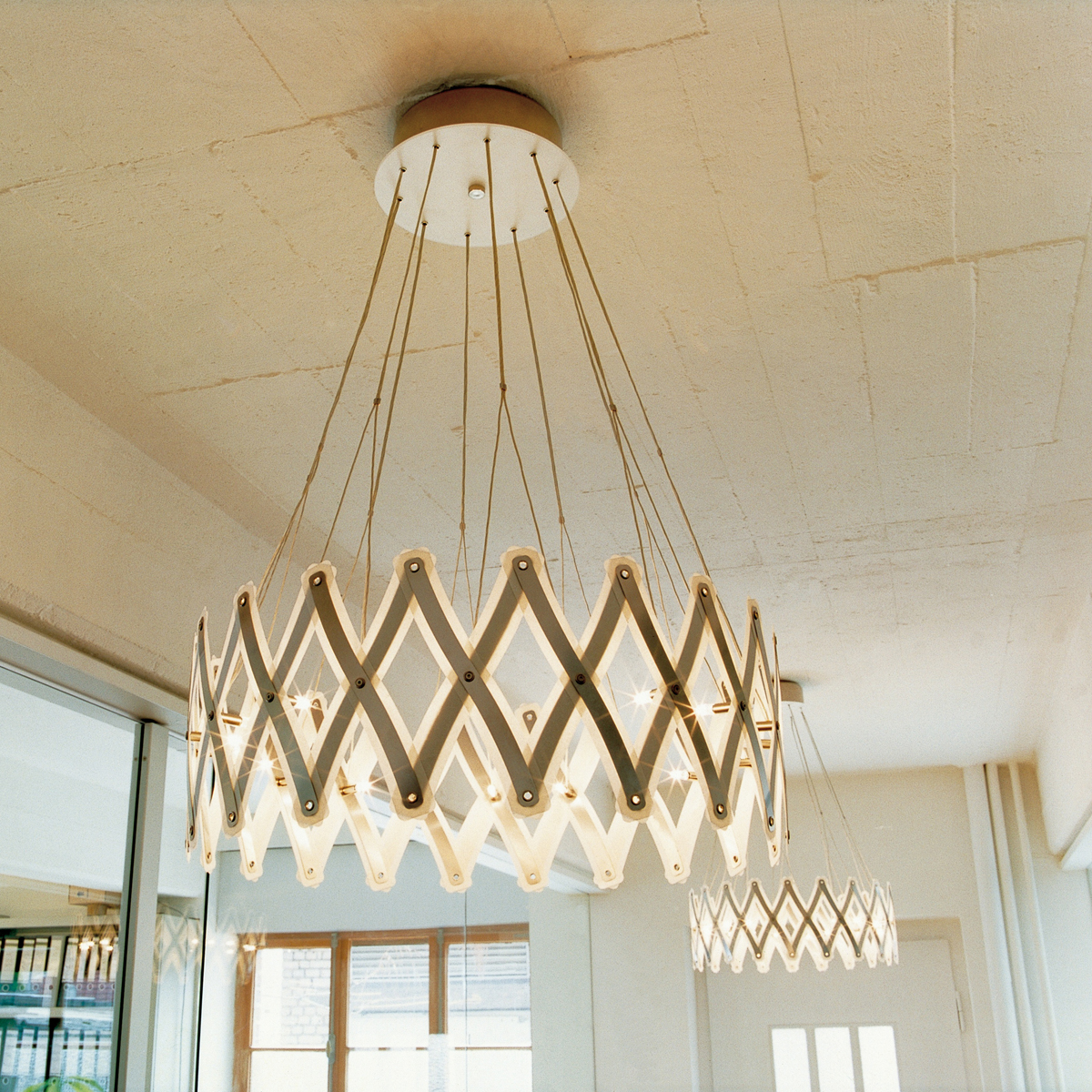 Serien.lighting Zoom Pendelleuchte, 1 Element Ø: 20–130 cm, 20-flg.