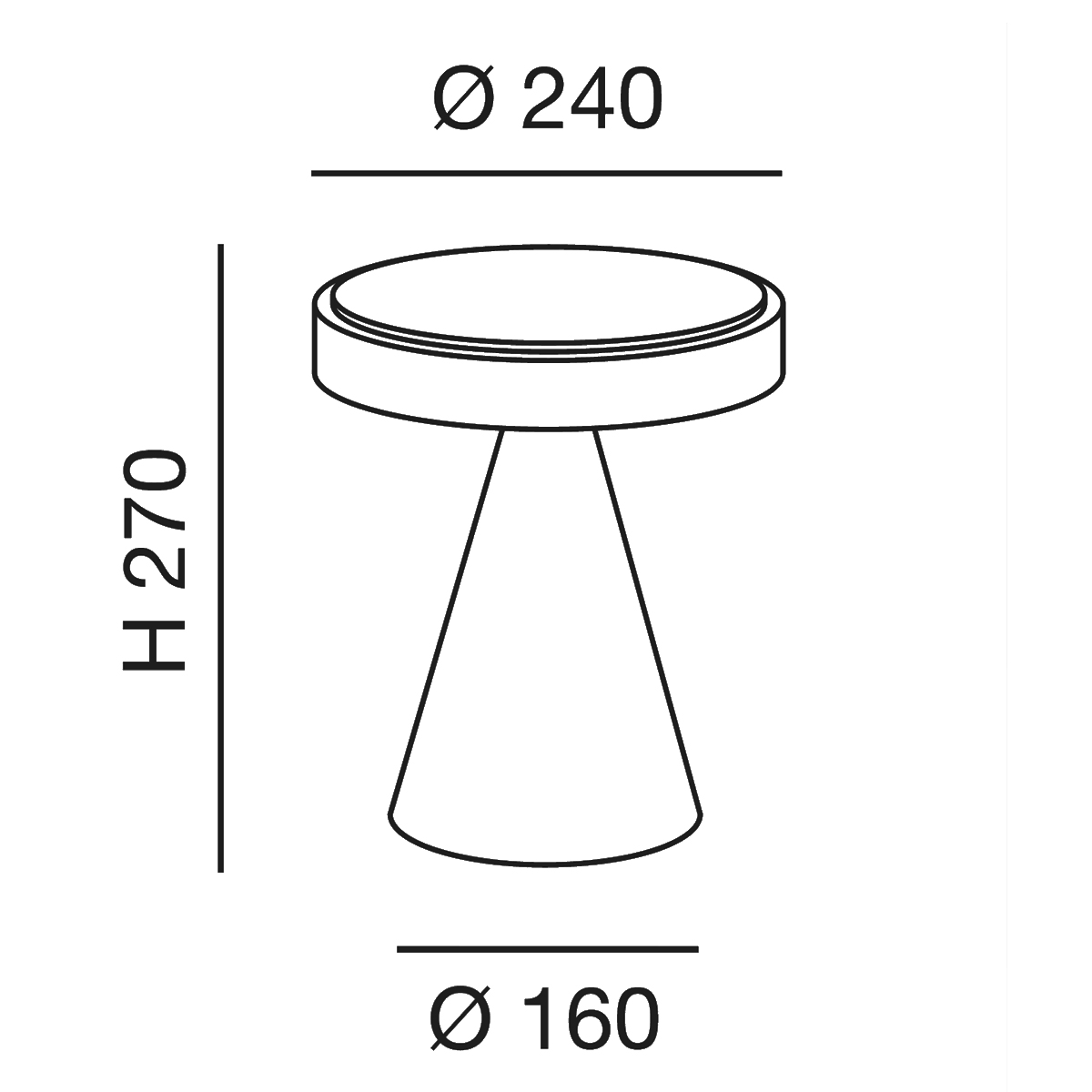 Fabas Luce Neutra 3386-35 LED Tischleuchte, Nickel satiniert