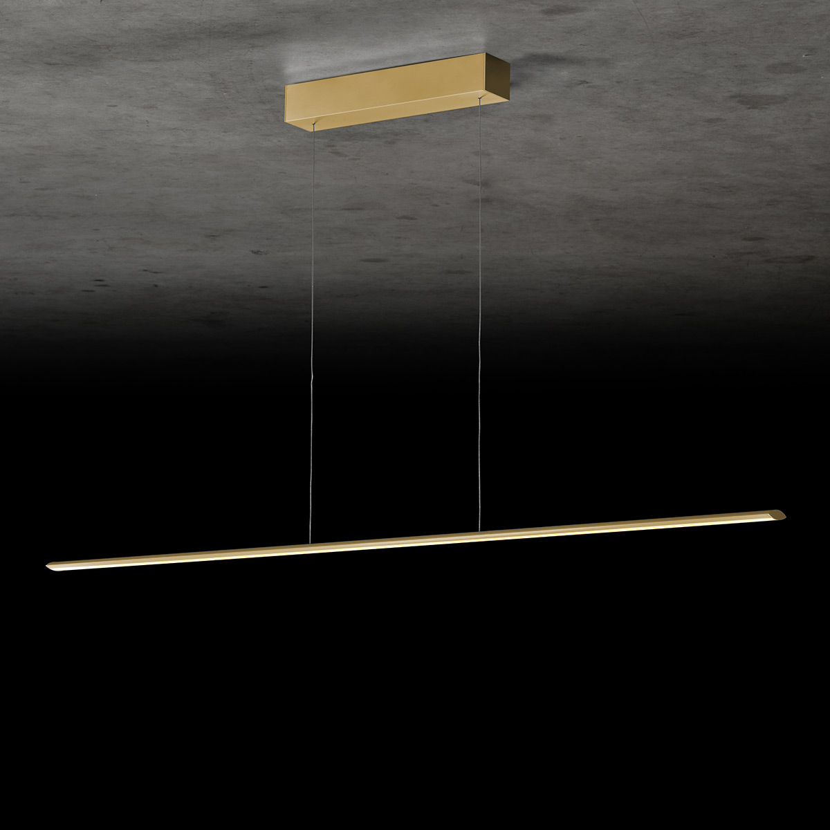 Holtkötter Epsilon RR LED Pendelleuchte, Länge: 163 cm, Eloxal Messing