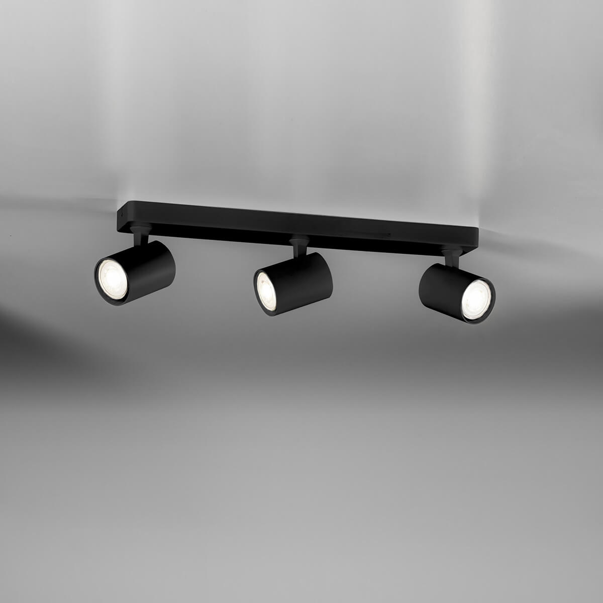 LupiaLicht Cup LED Deckenleuchte, 3-flg., schwarz