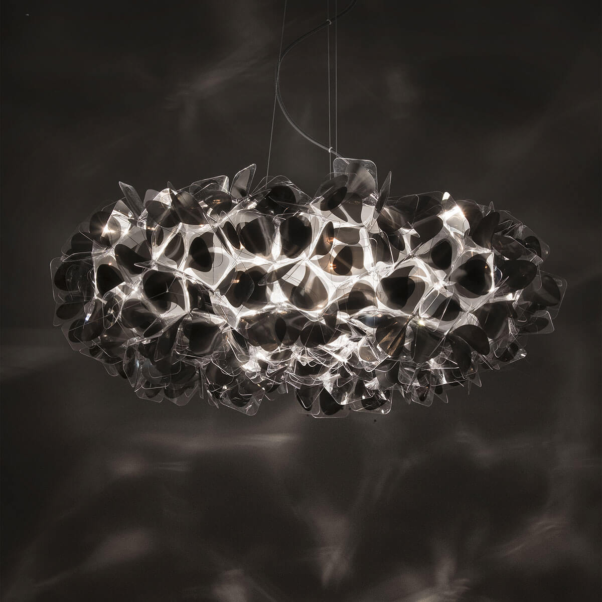 Slamp Clizia Mama non Mama Suspension Large, schwarz, Kabel: transparent