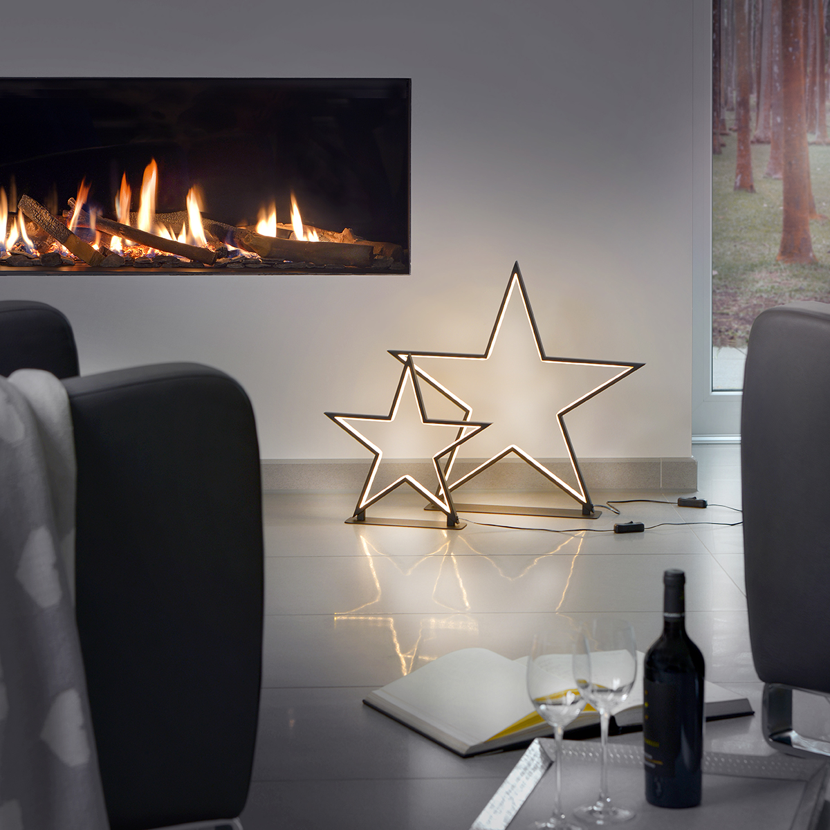Sompex Lucy LED Tischleuchte, Höhe: 33 und 50 cm, schwarz