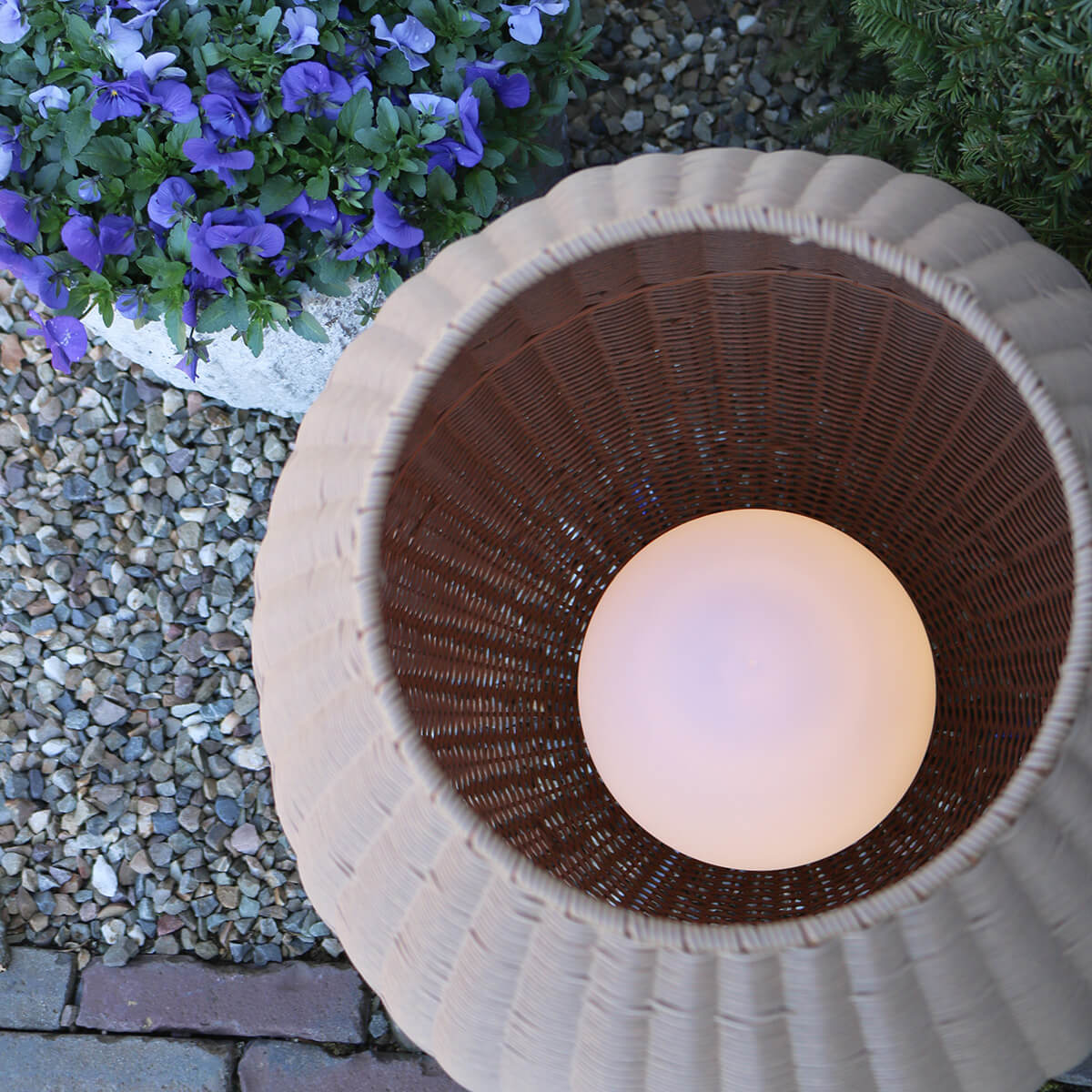 Lucide Colin LED Akkuleuchte, Höhe: 79 cm, natur