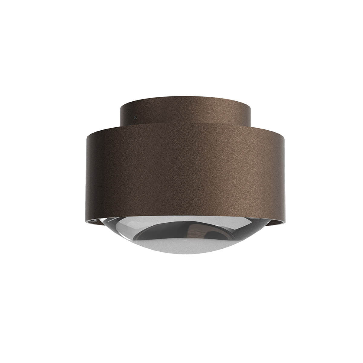 Top Light Puk Maxx Plus Outdoor LED Deckenleuchte, Gehäuse, softbraun matt feinstrukturiert, mit Linse klar (nicht inbegriffen)