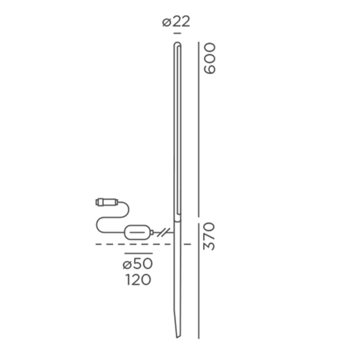 IP44.DE Kal LED Erdspießleuchte Connect (für unbefestigte Beet- und Grünflächen), M