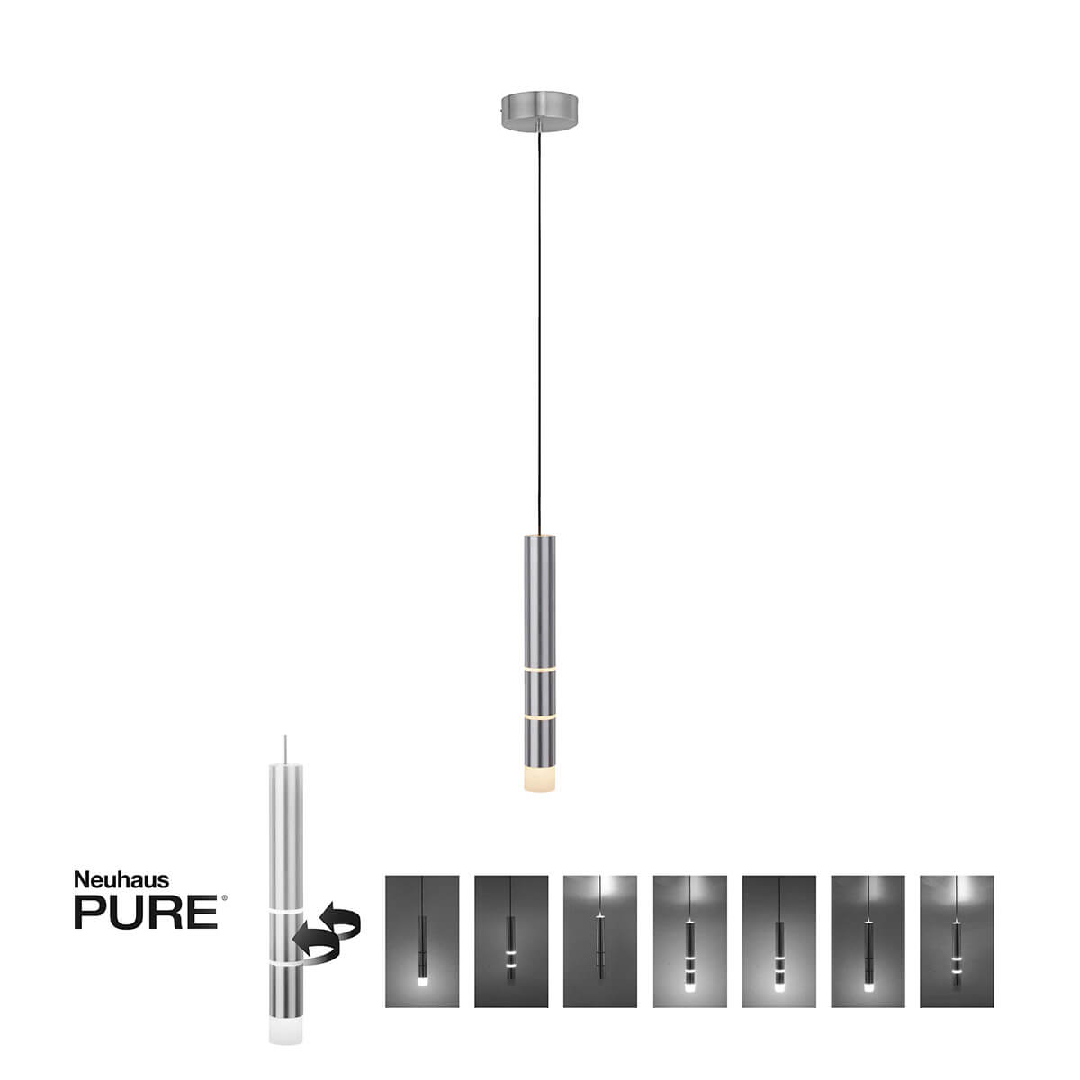 Neuhaus PURE Vega LED Pendelleuchte, 1-flg., Aluminium