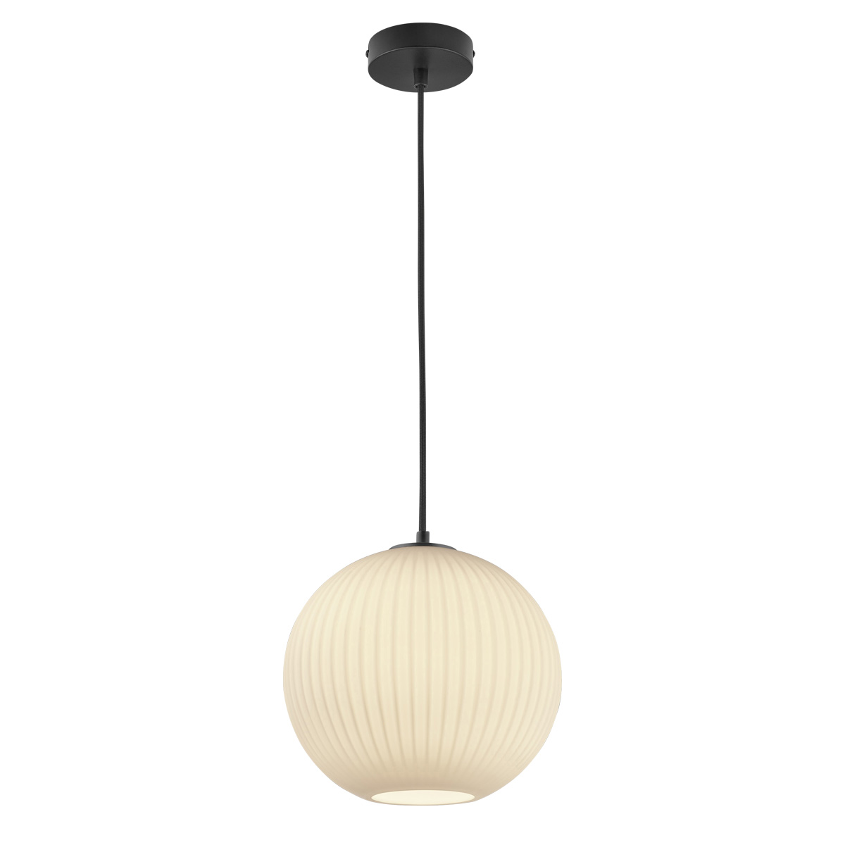 HELL Loft Pendelleuchte, schwarz / Glas weiß Loft Pendelleuchte