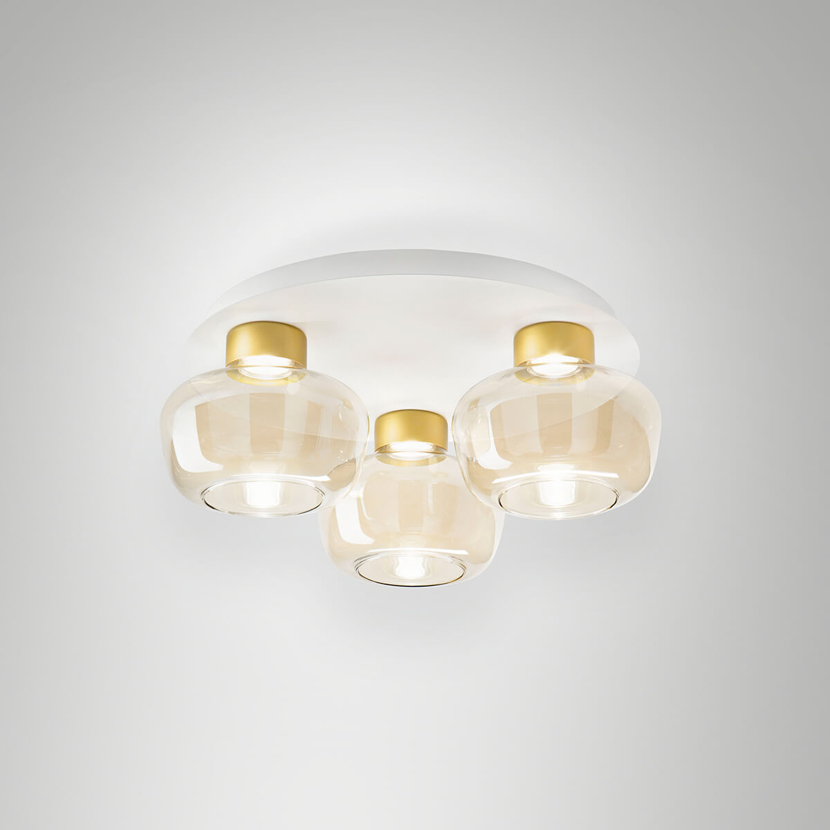 Fabas Luce Kino LED Deckenleuchte, cognac