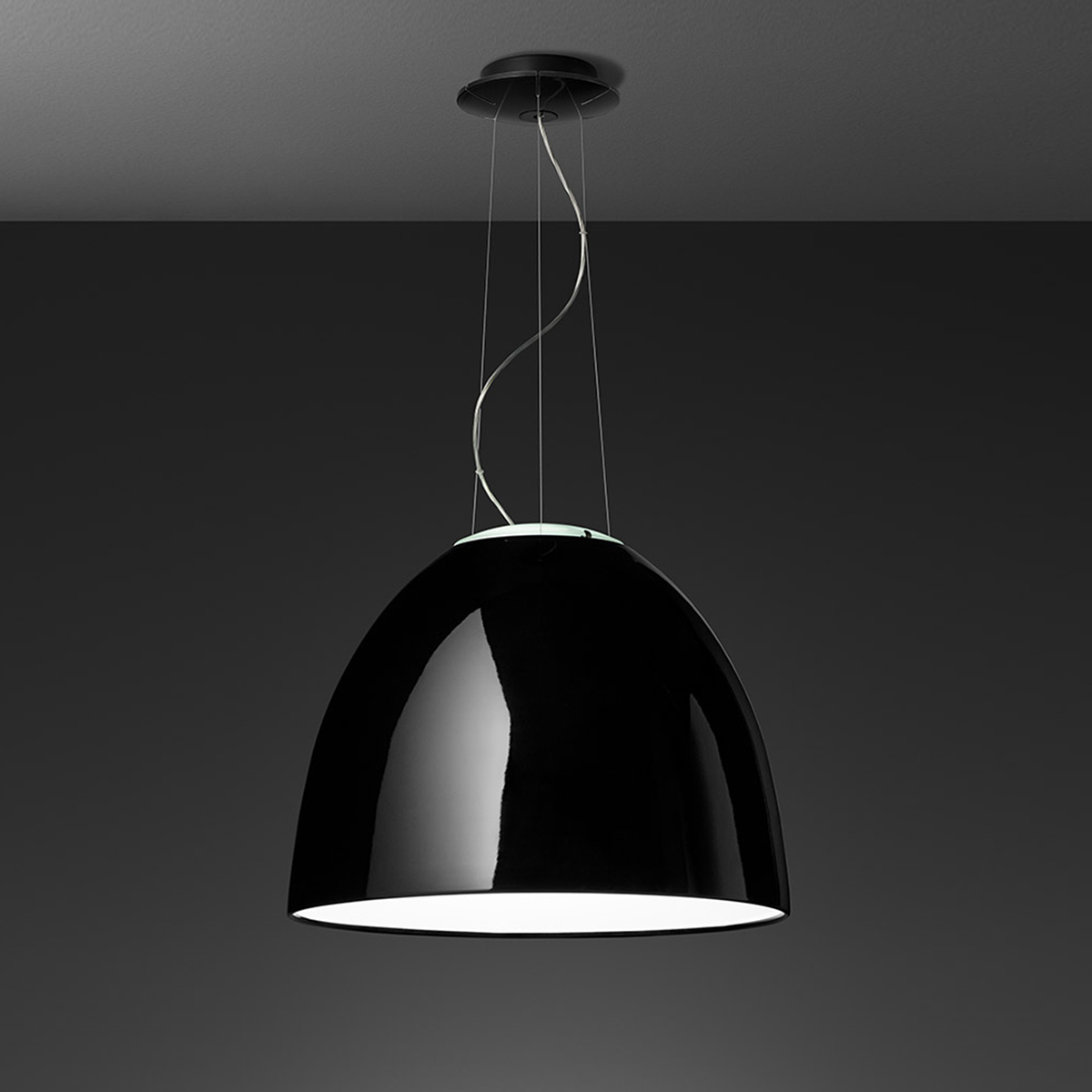 Artemide Nur Gloss Sospensione schwarz glänzend