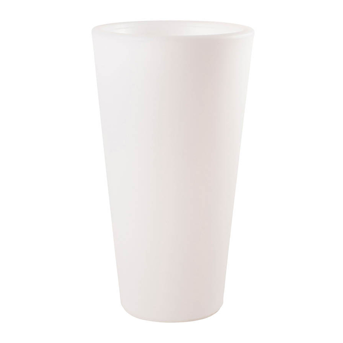 8 seasons design Shining Classic Pot L Pflanztopf / Dekoleuchte, weiß, ausgeschaltet