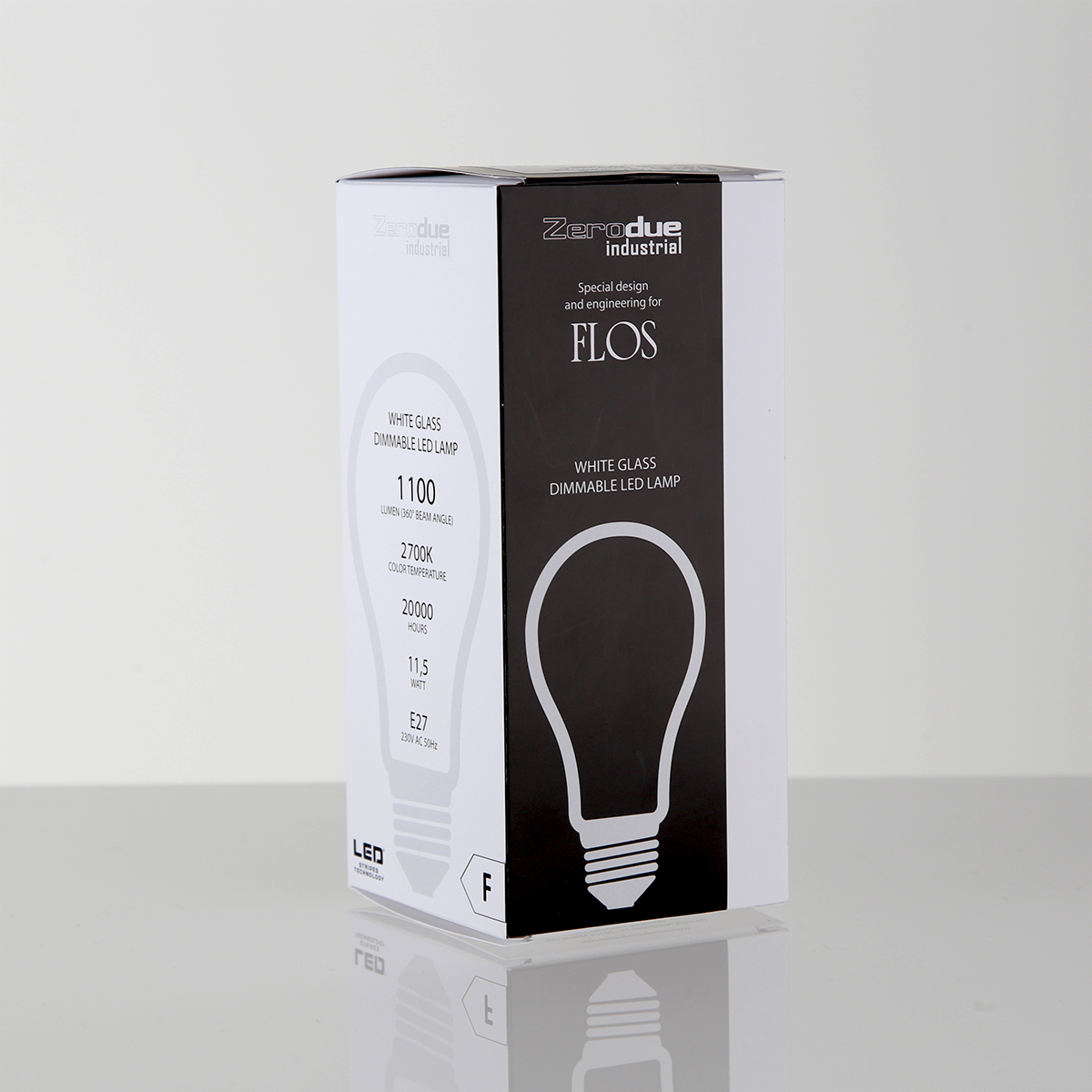 Flos LED Lampe E27 matt, 11,5 W, 2700 K, dimmbar, Ø: 7 cm