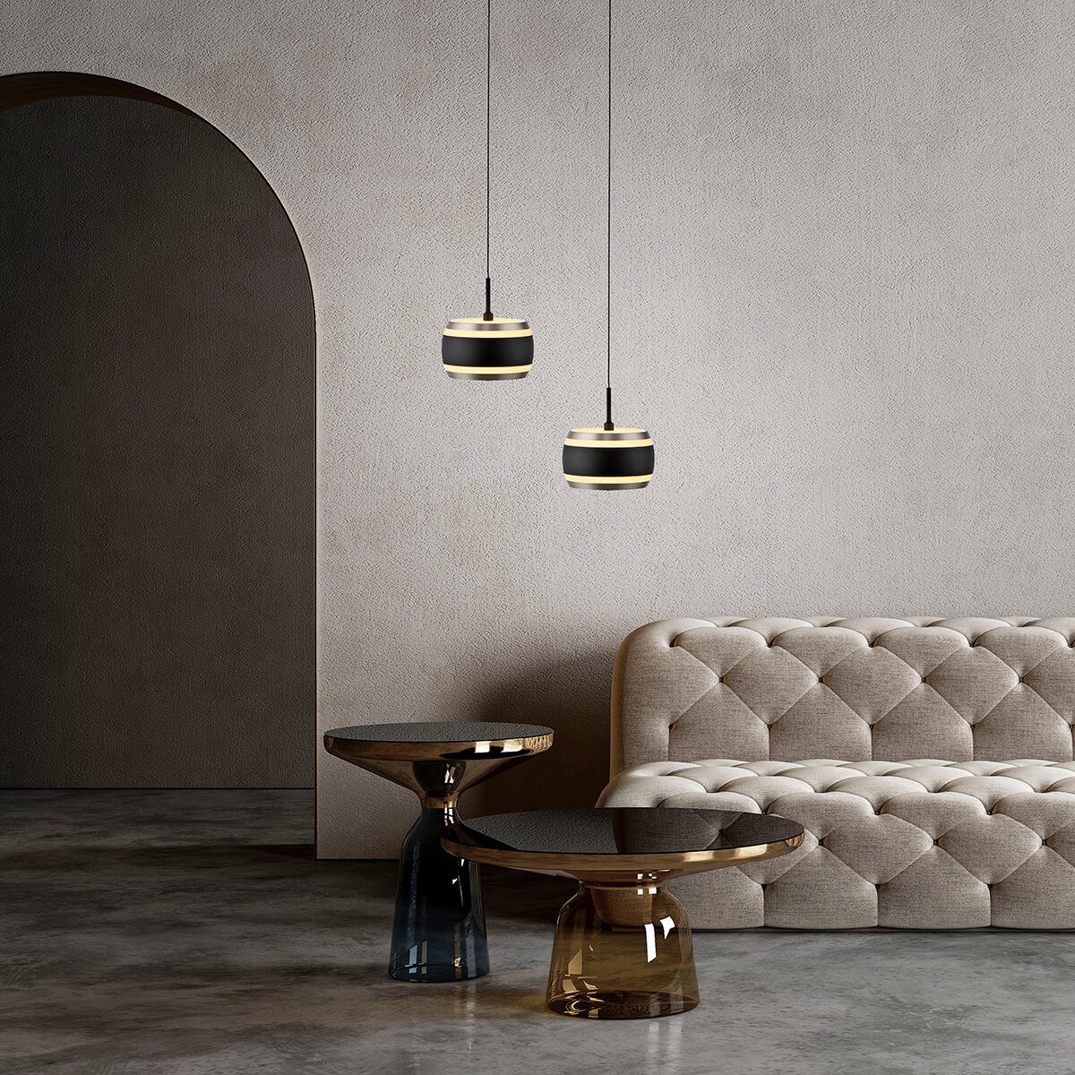 PURE Falling Rings LED Pendelleuchte