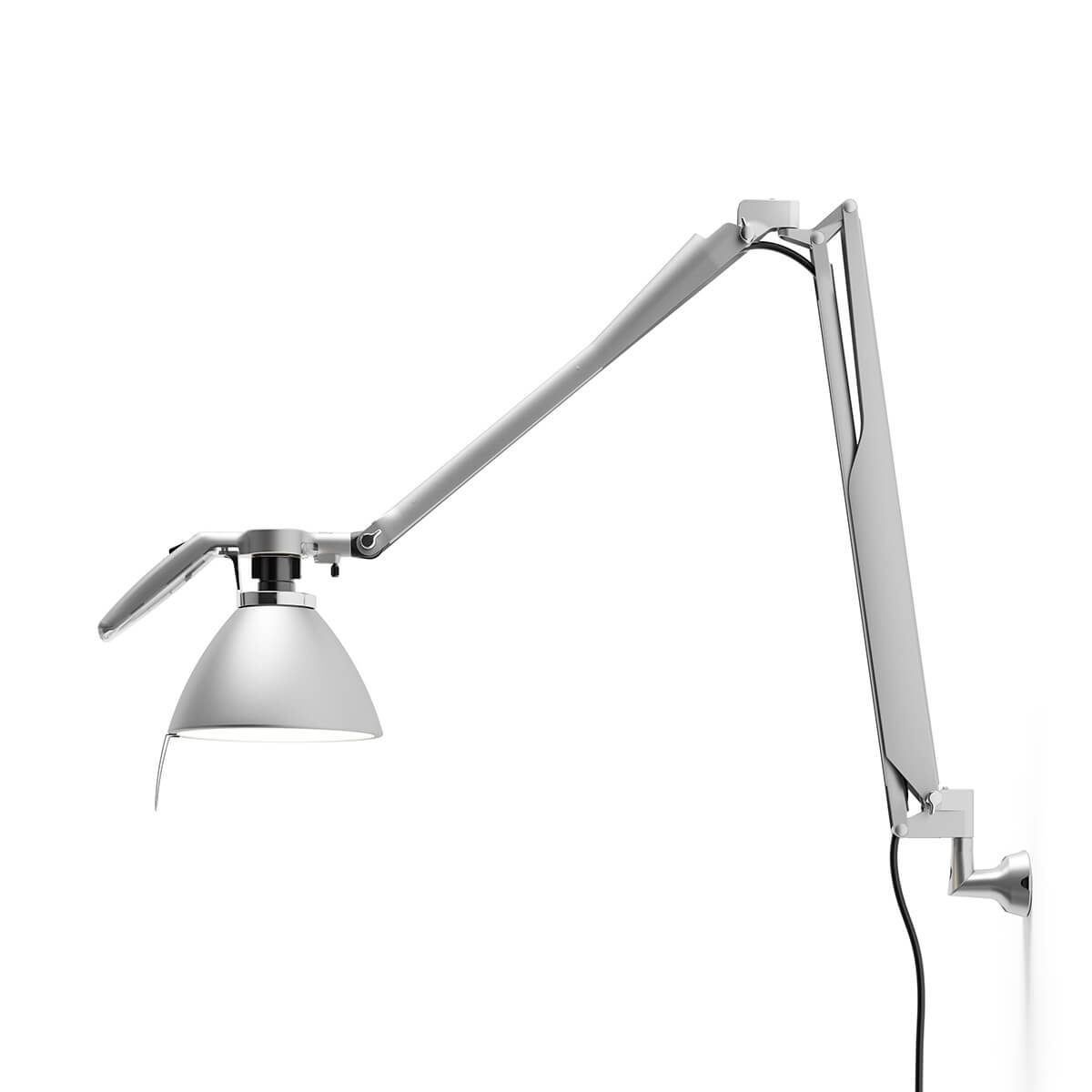 Luceplan Fortebraccio Parete mit Schalter, Aluminium