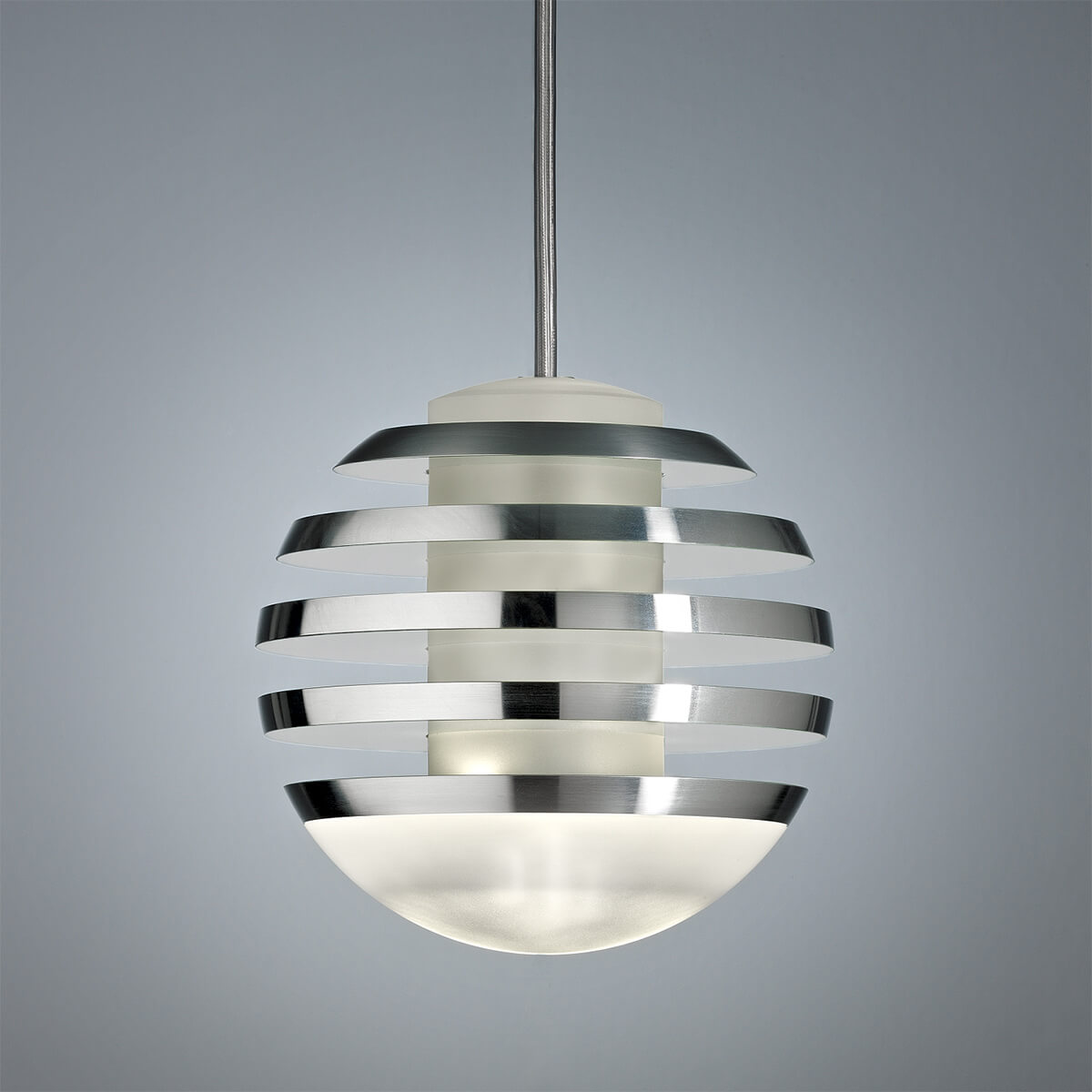 Tecnolumen Bulo LED Pendelleuchte, Aluminium / weiß