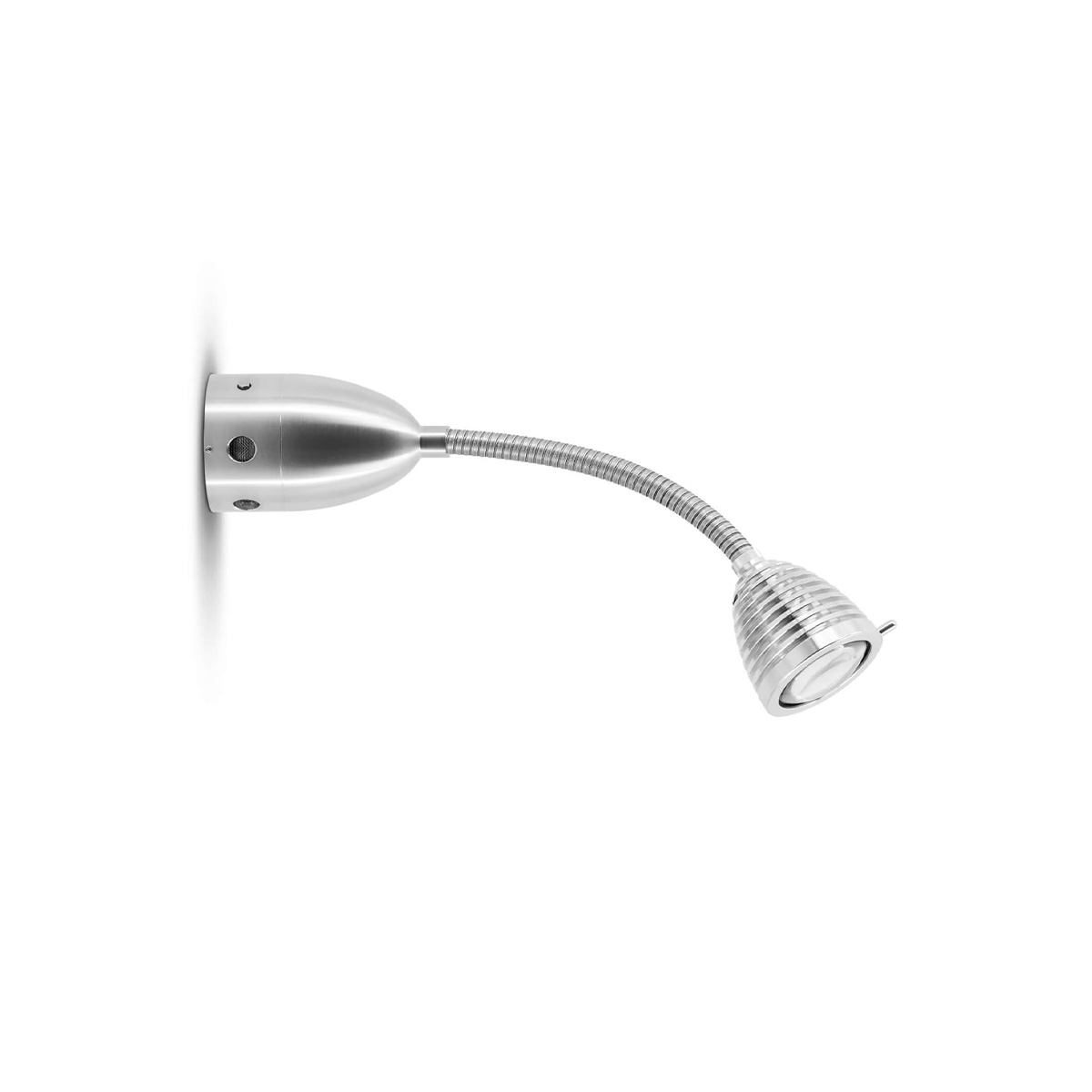 Less'n'more Athene LED Wand- / Deckenstrahler, Flexwelle: kurz, Flexwelle: Aluminium