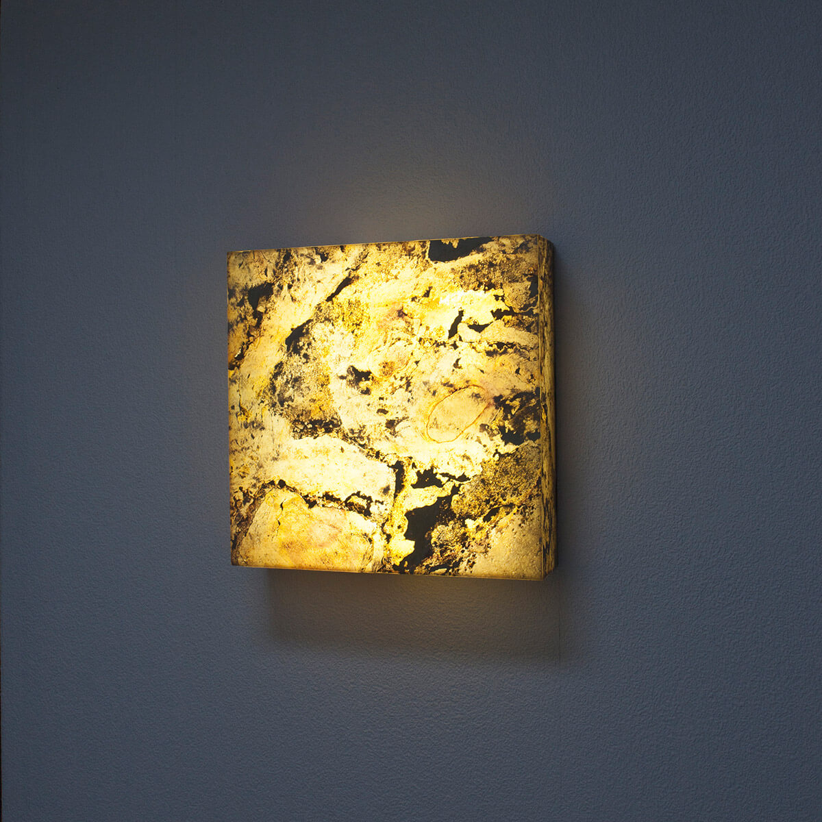 Epstein-Design Eifel im Herbst LED Wandleuchte, 40 x 40 cm, Schiefer